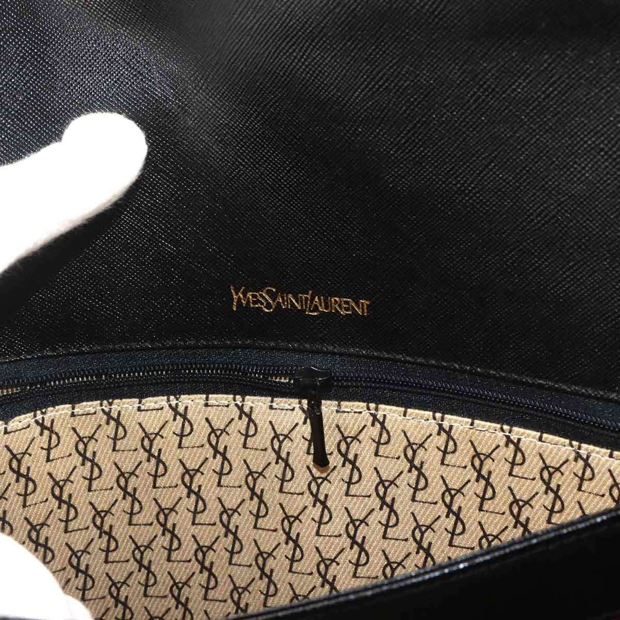 Yves Saint Laurent Black Leather Shoulder Bag (Pre-Owned)