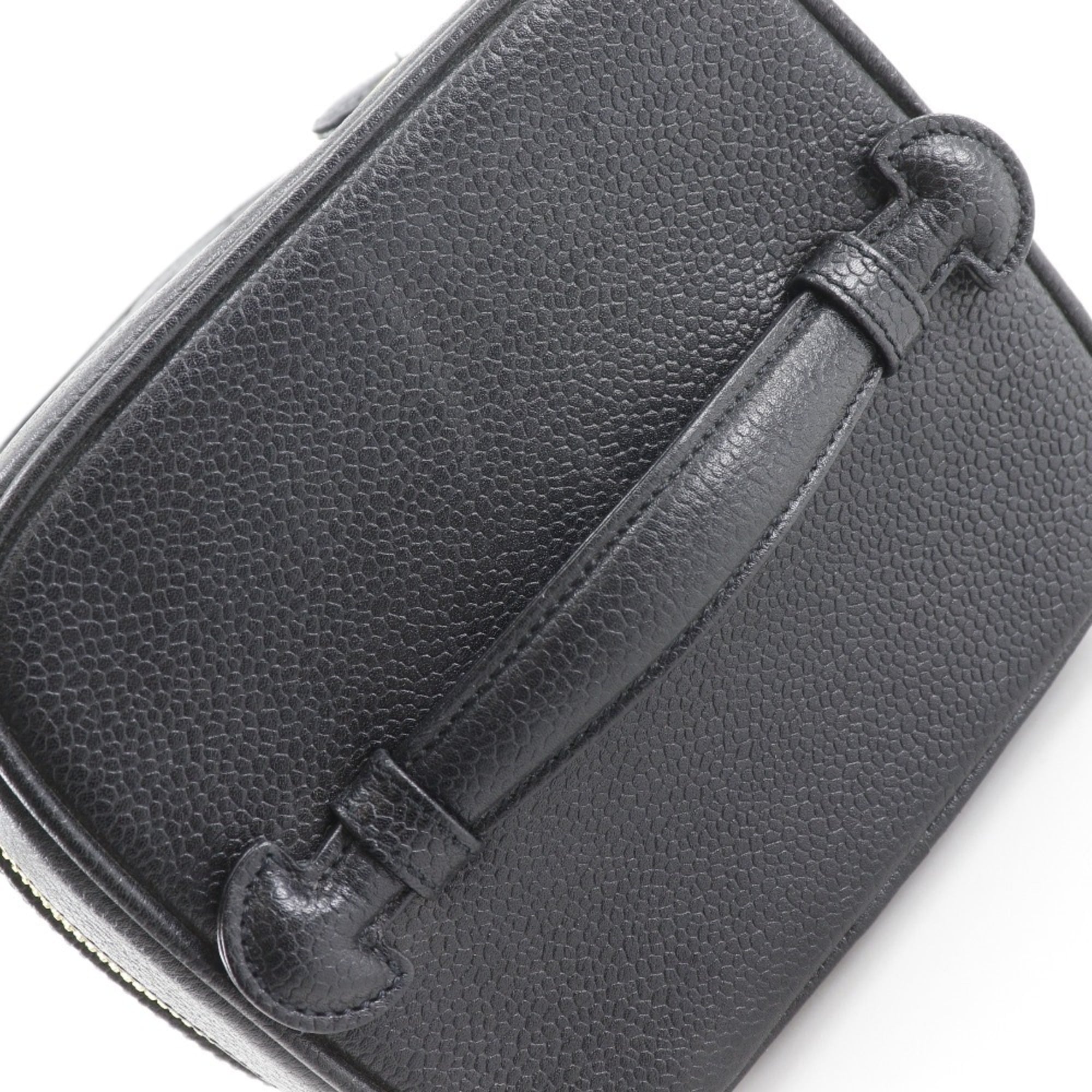 Chanel Black Grained Calfskin Handbag Pouch (Pre-Owned)