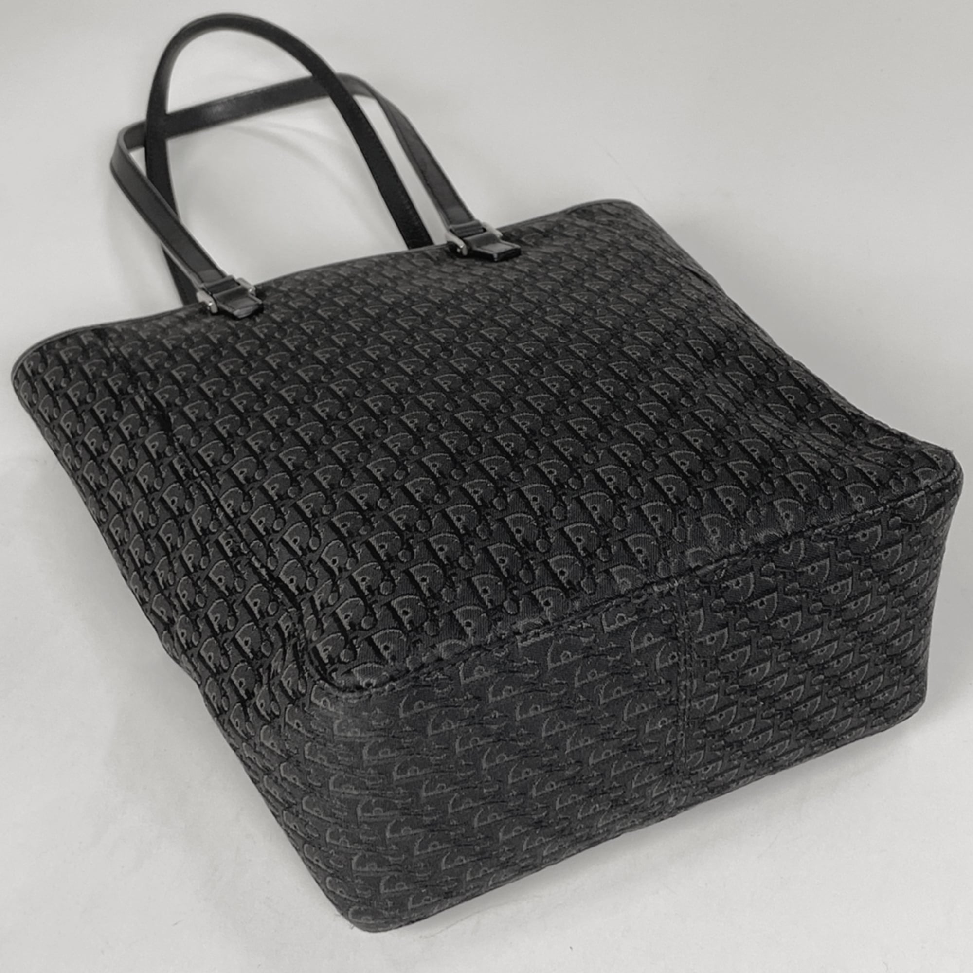 Christian Dior Trotter Black Canvas Handbag Tote Bag (Pre-Owned)