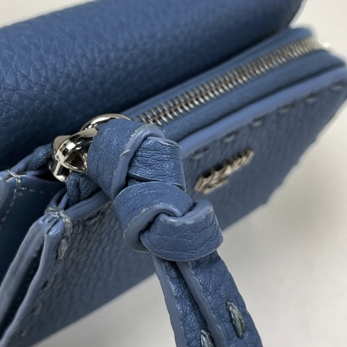 Fendi Blue Leather Wallet (Tri-Fold) (Pre-Owned)