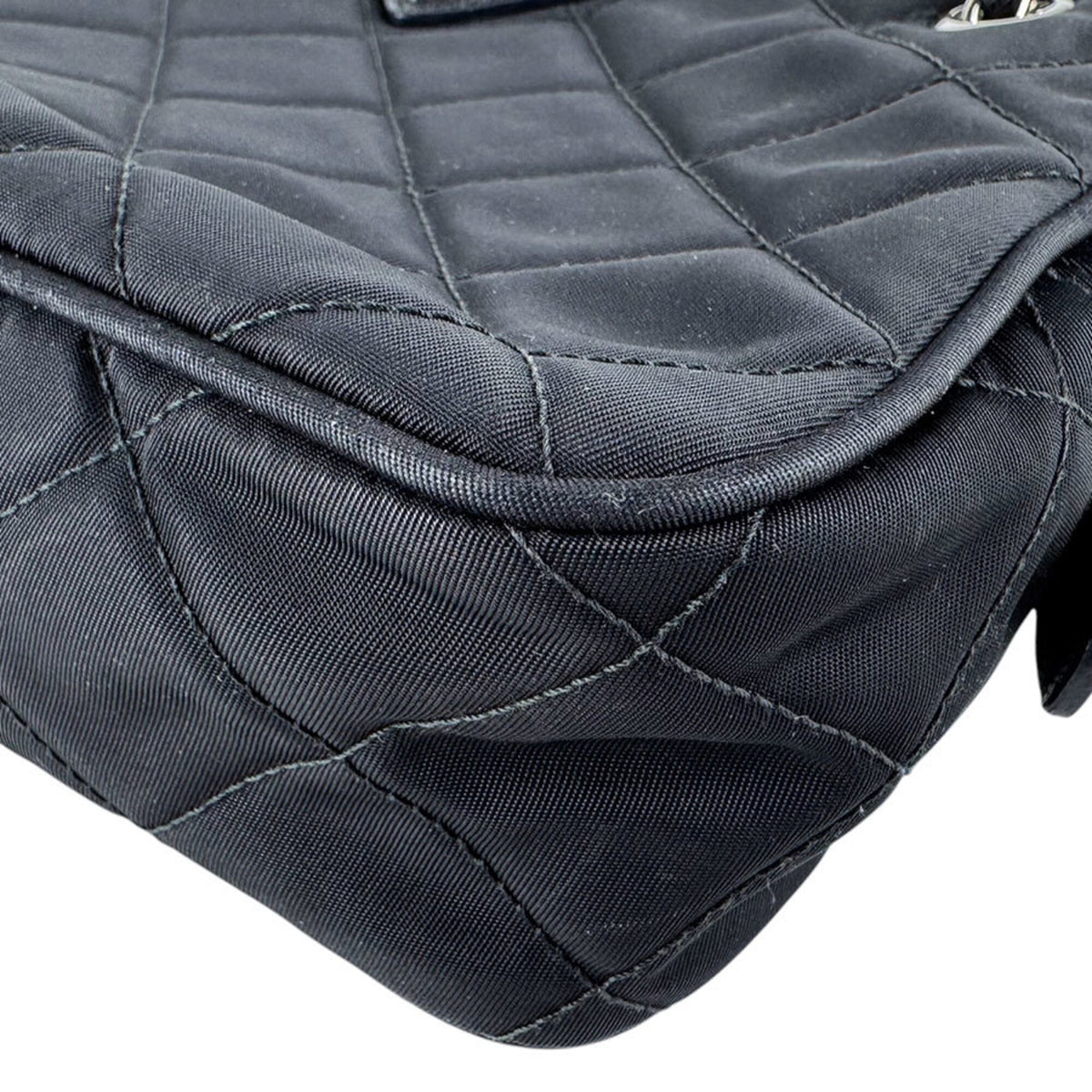 Prada Black Nylon Leather Handbag (Pre-Owned)