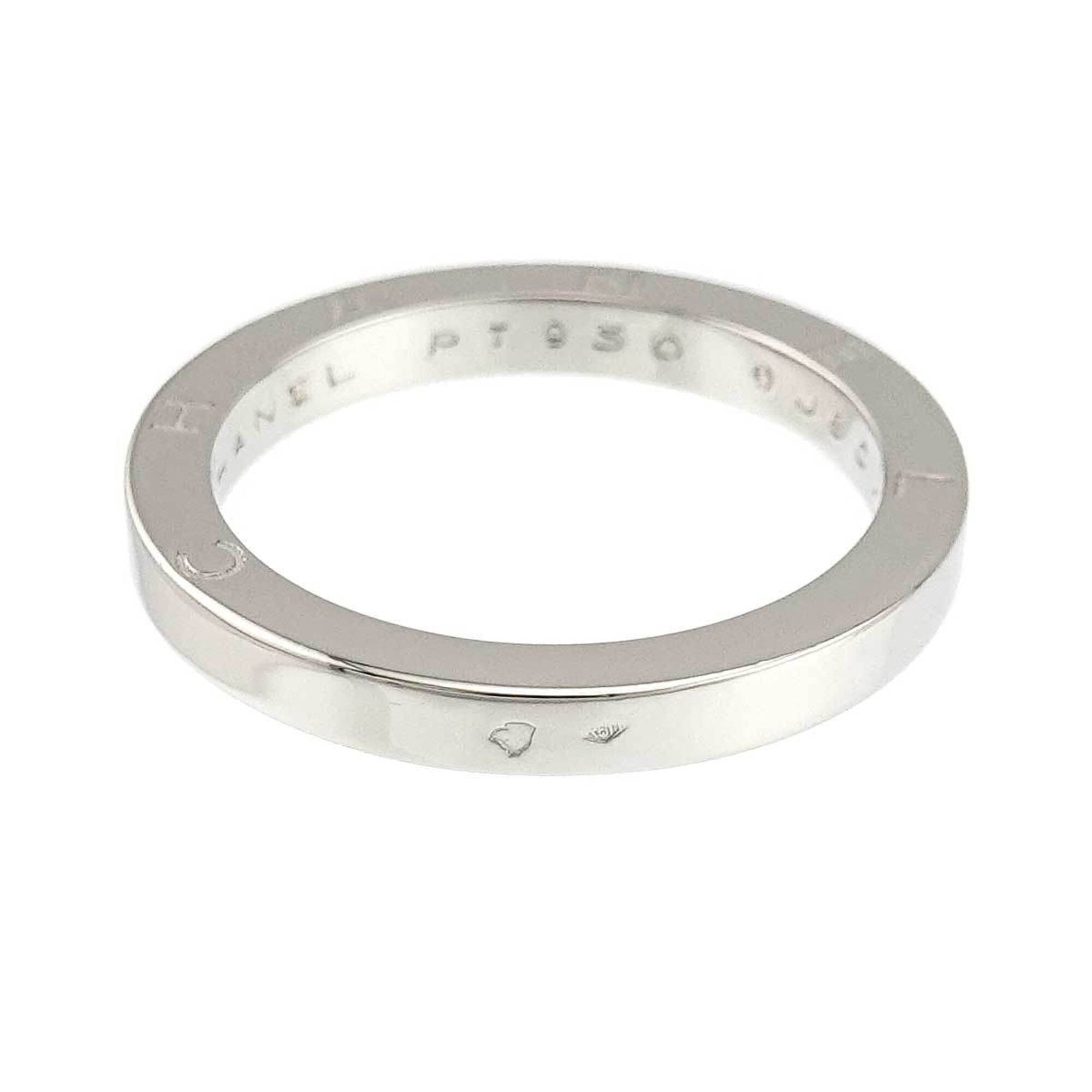 Chanel Platinum 950 Band Ring (Pre-Owned)