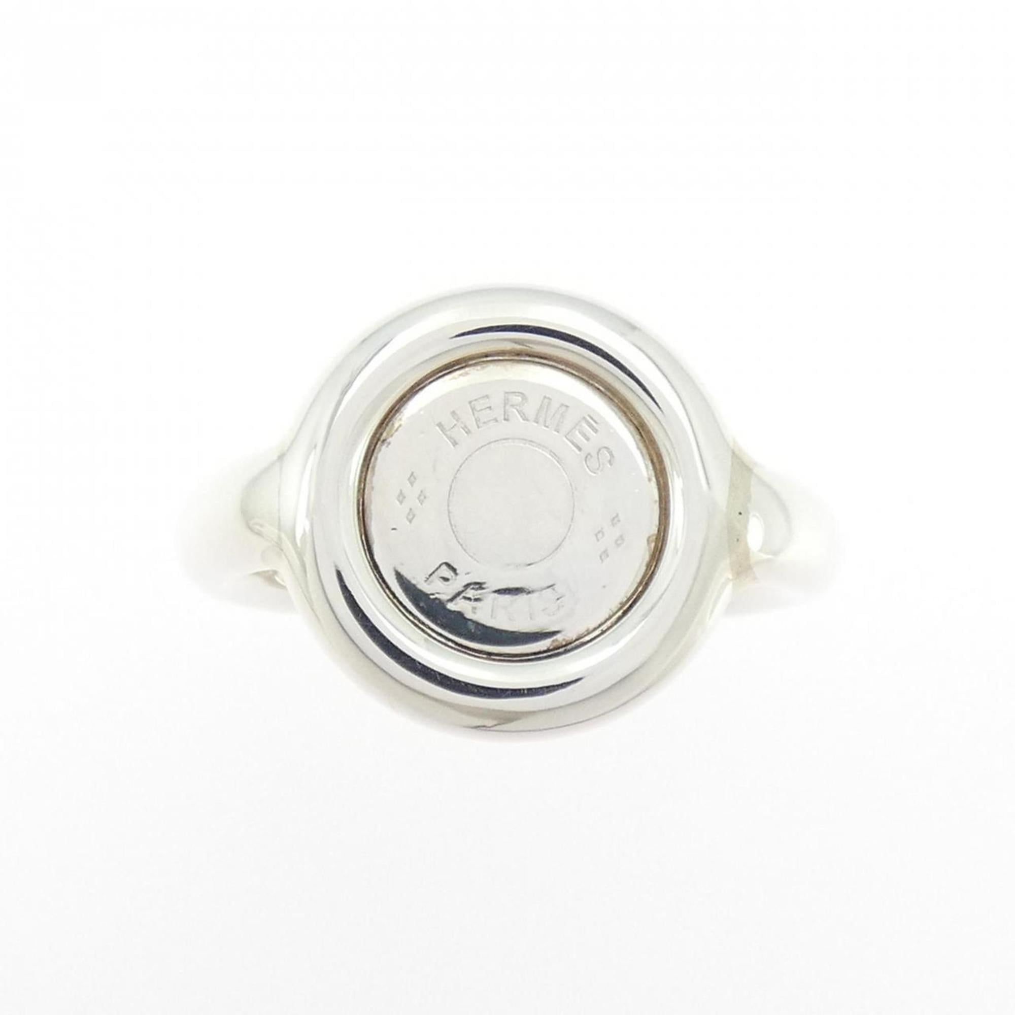 Hermes Silver 925 Band Ring (Pre-Owned)