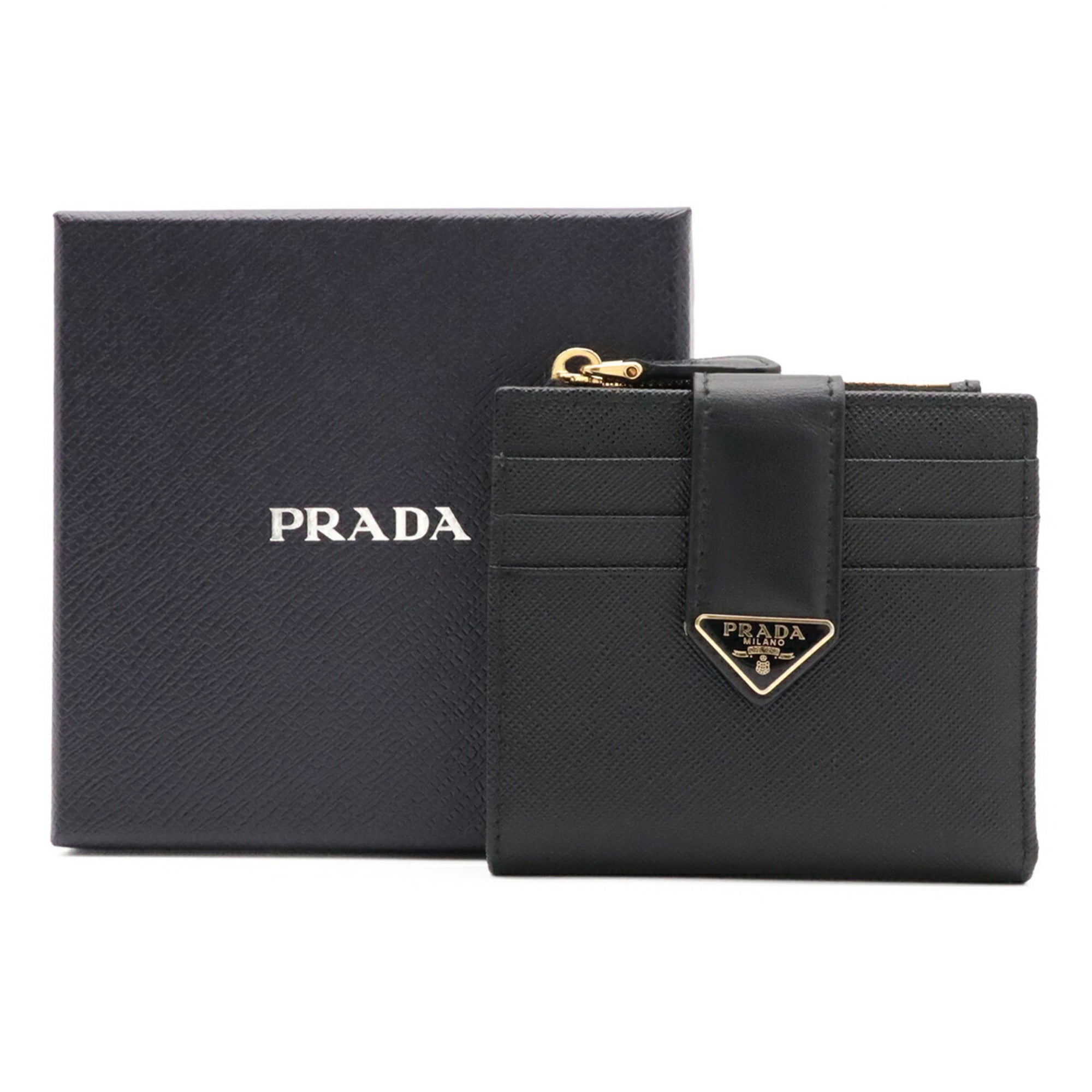 Prada Black Nero Leather Wallet (Bi-Fold) (Pre-Owned)