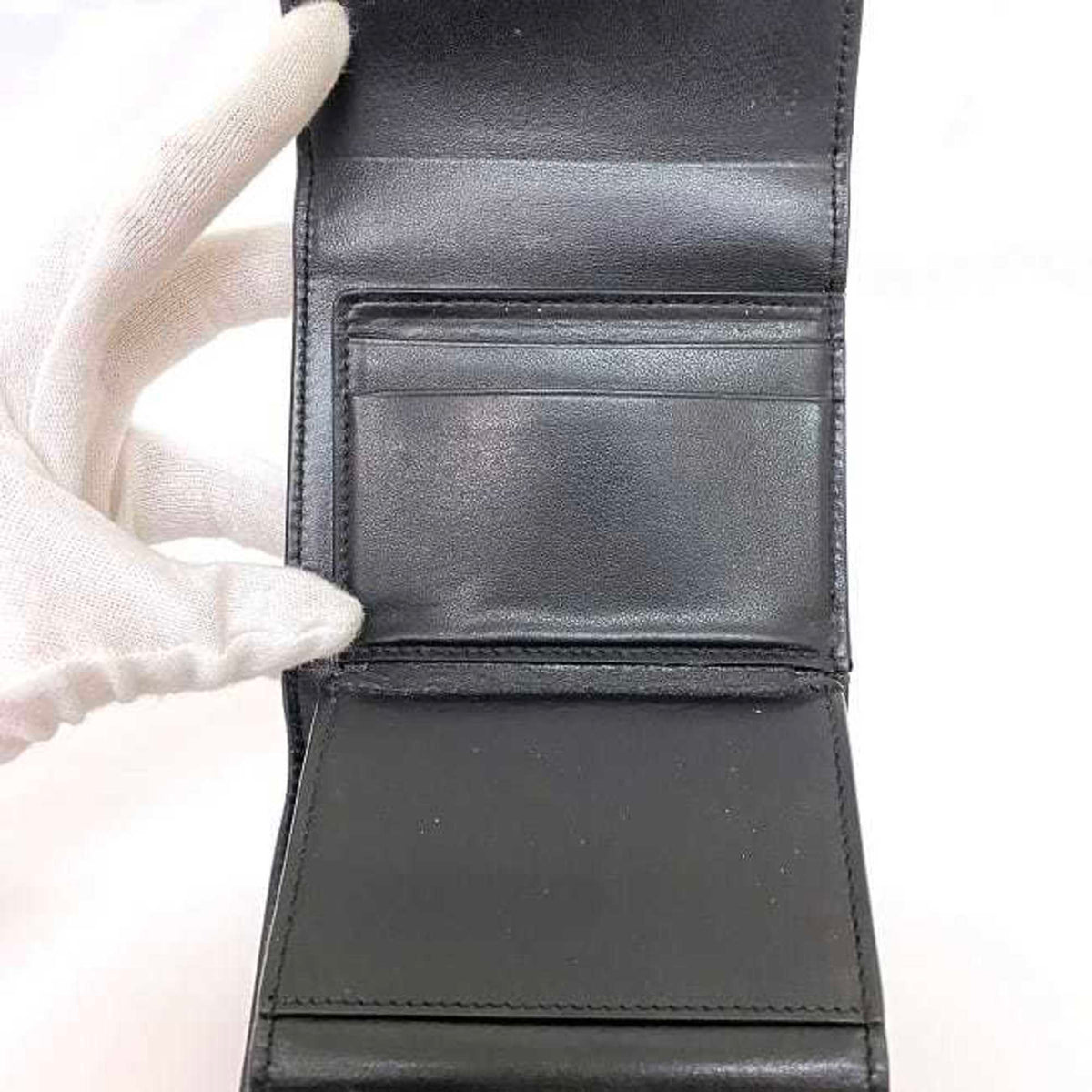 Celine Black Leather Wallet (Tri-Fold) (Pre-Owned)