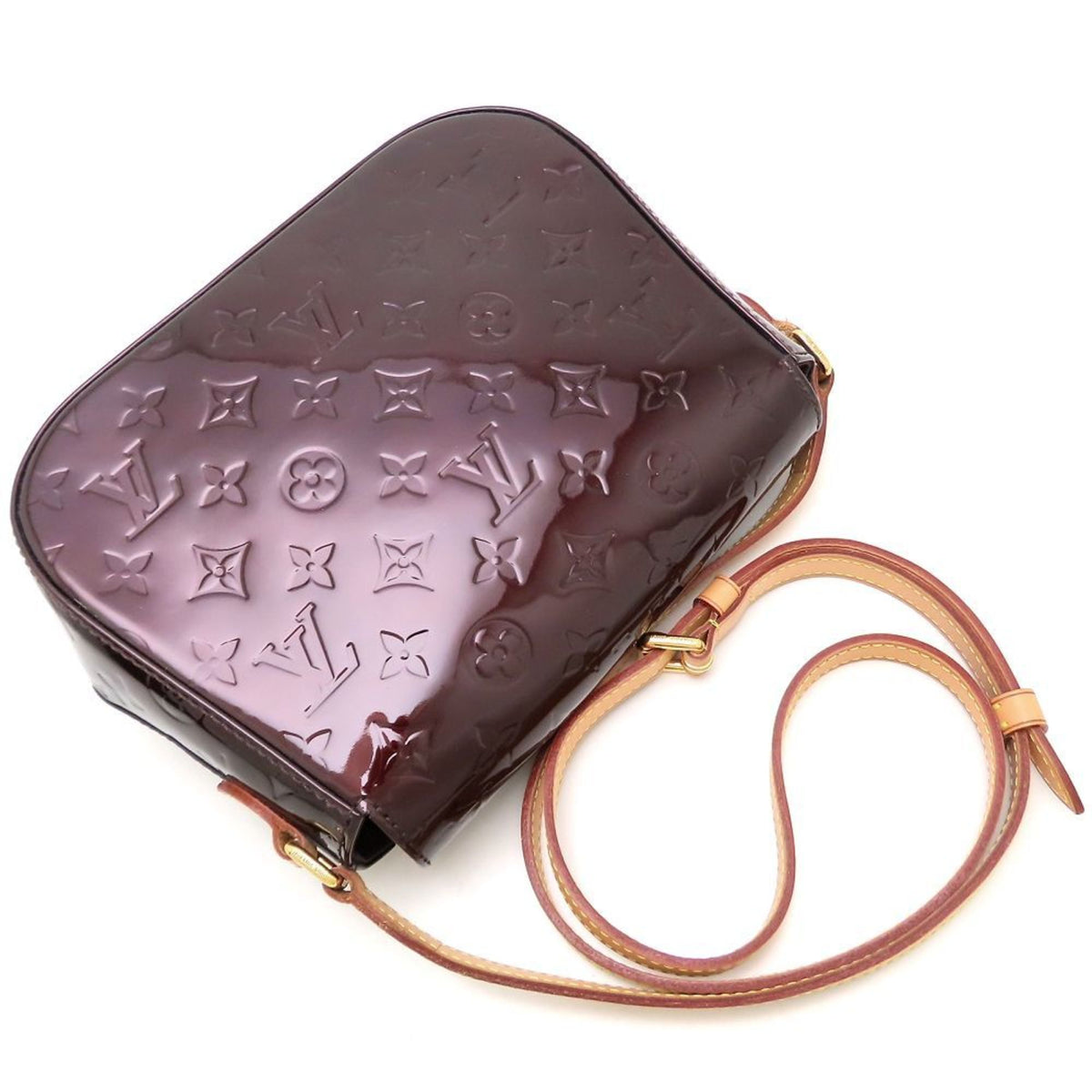 Louis Vuitton Amarante Vernis Patent Leather Shoulder Bag (Pre-Owned)