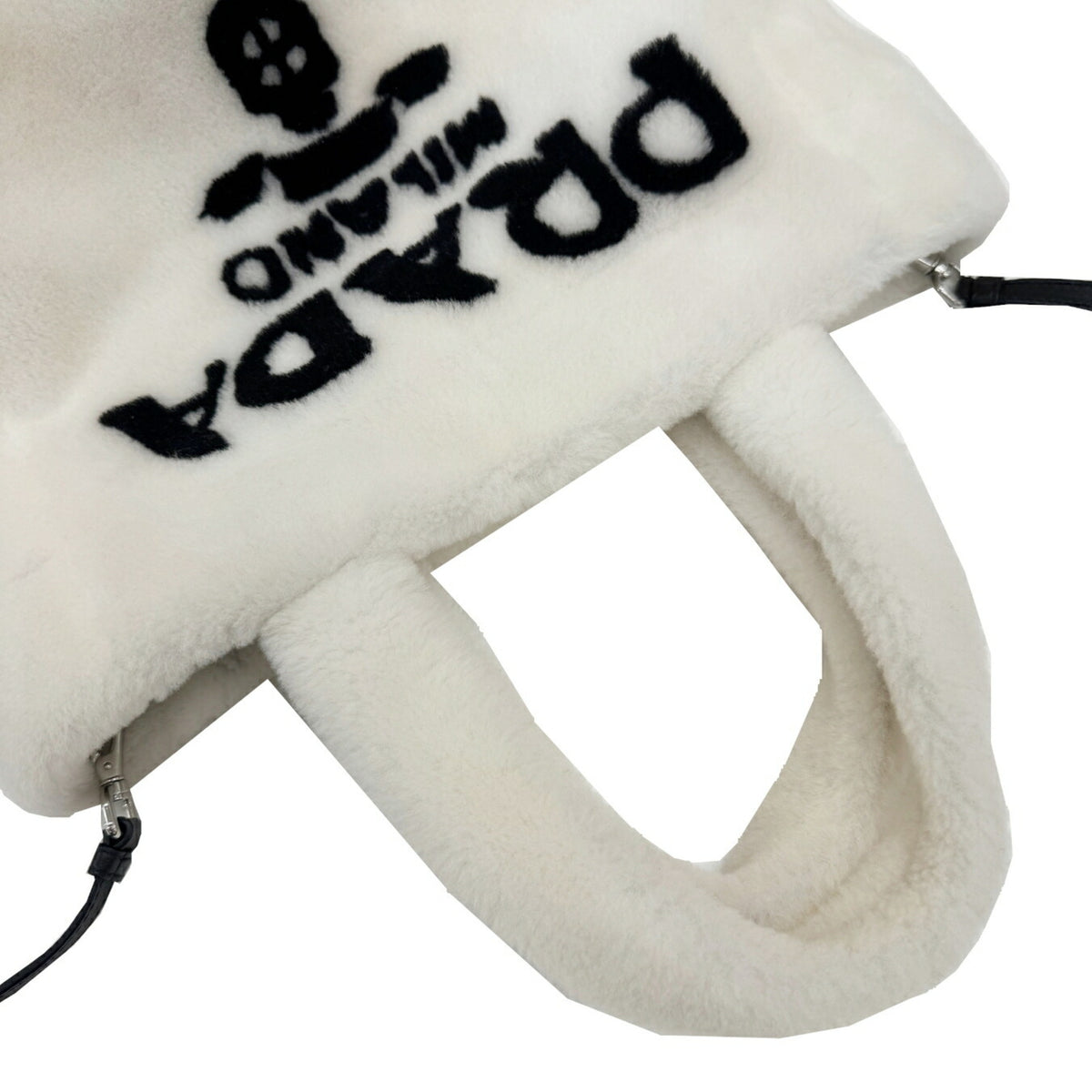 Prada White Handbag Shoulder Bag Tote Bag (Pre-Owned)