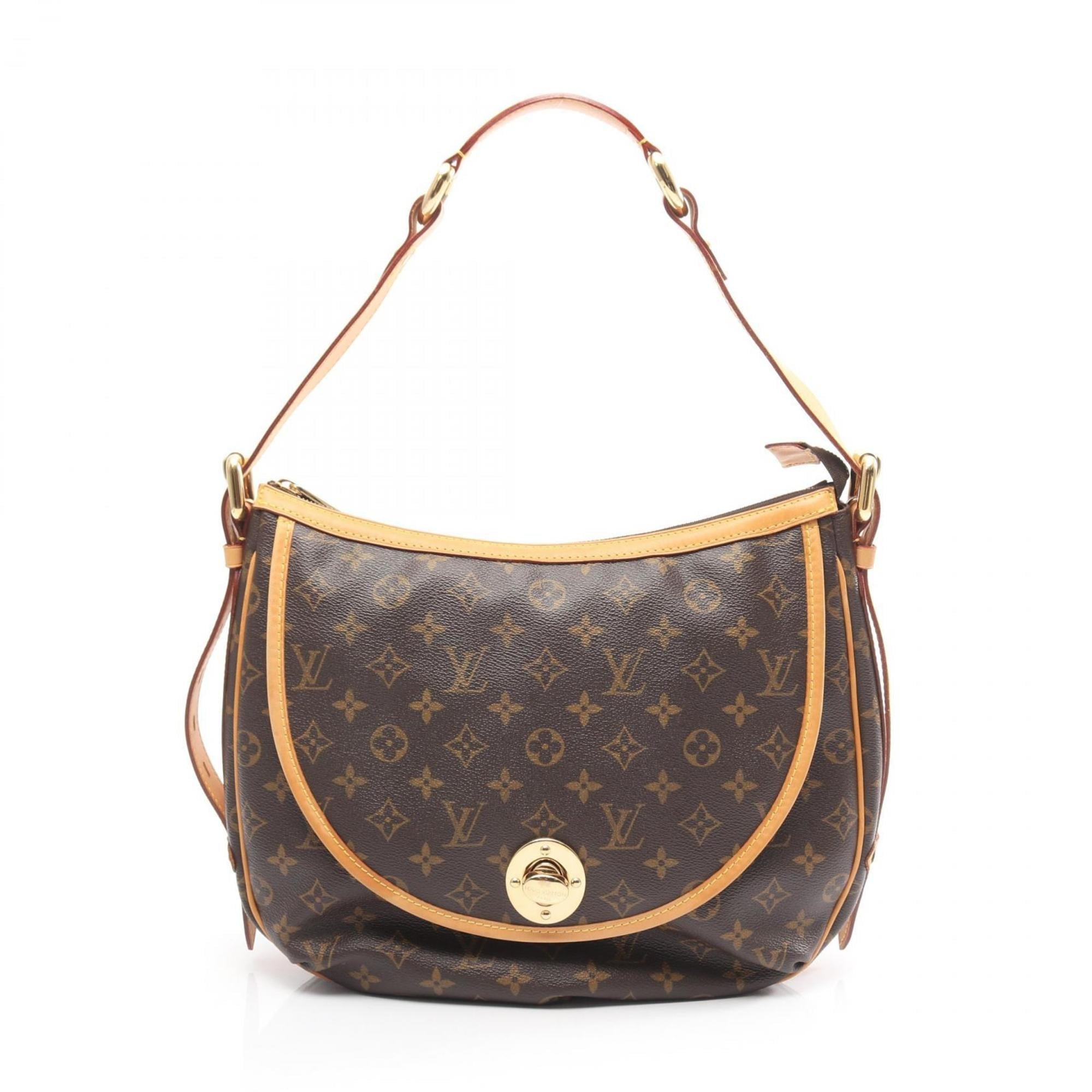 Louis Vuitton Brown Monogram Coated Canvas Leather Handbag Shoulder Bag (Pre-Owned)