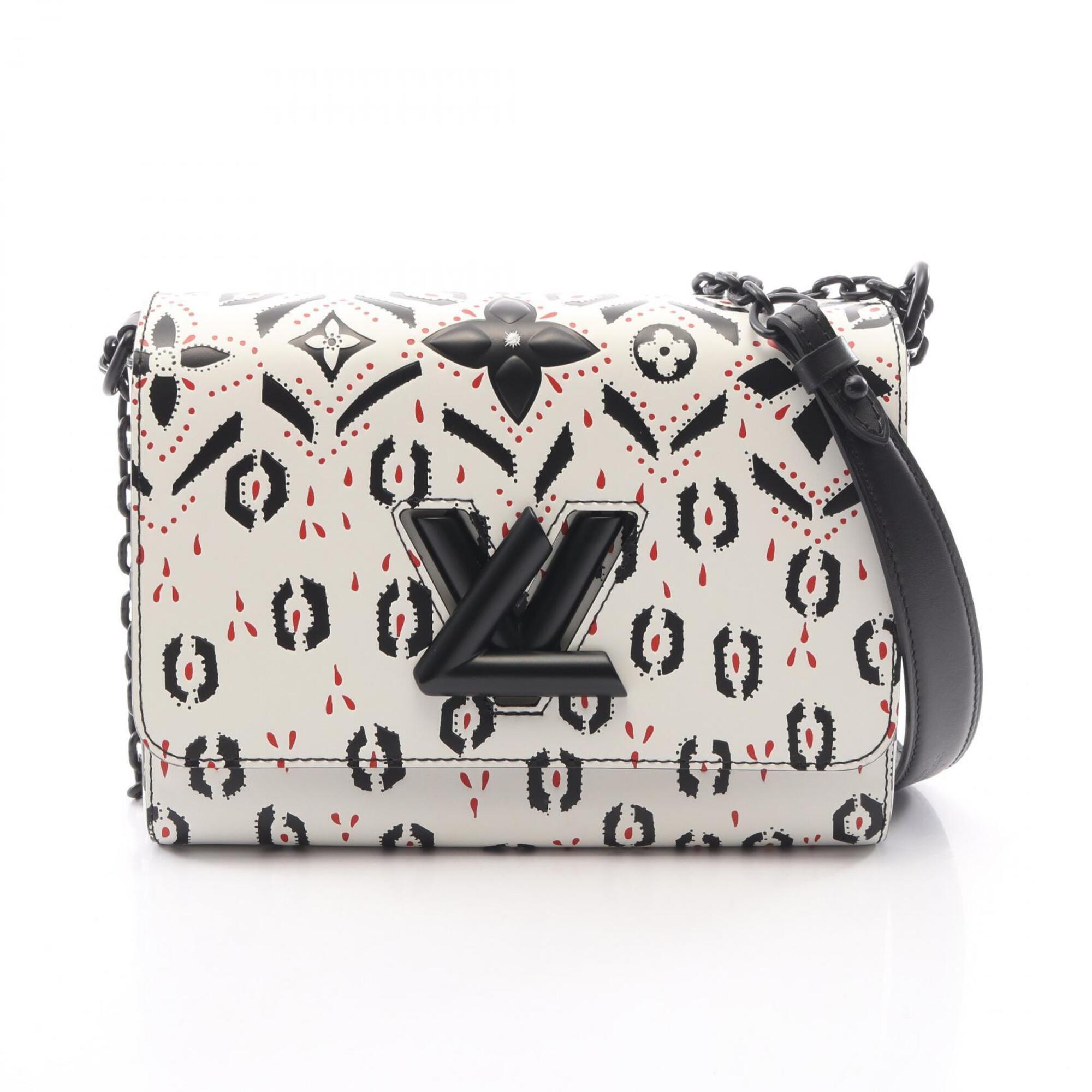 Louis Vuitton Black Red Color White Epi Leather Handbag Shoulder Bag (Pre-Owned)
