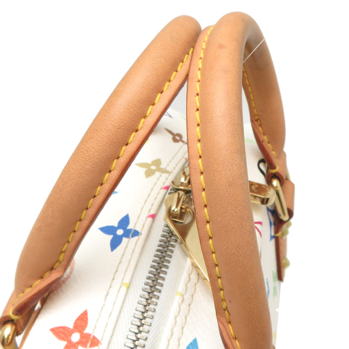 Louis Vuitton Blanc White Monogram Multicolore Handbag (Pre-Owned)