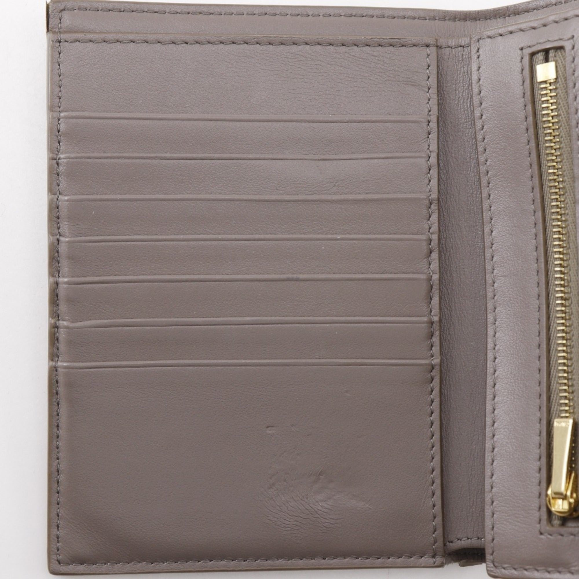 Celine Gray Leather Wallet (Bi-Fold) (Pre-Owned)