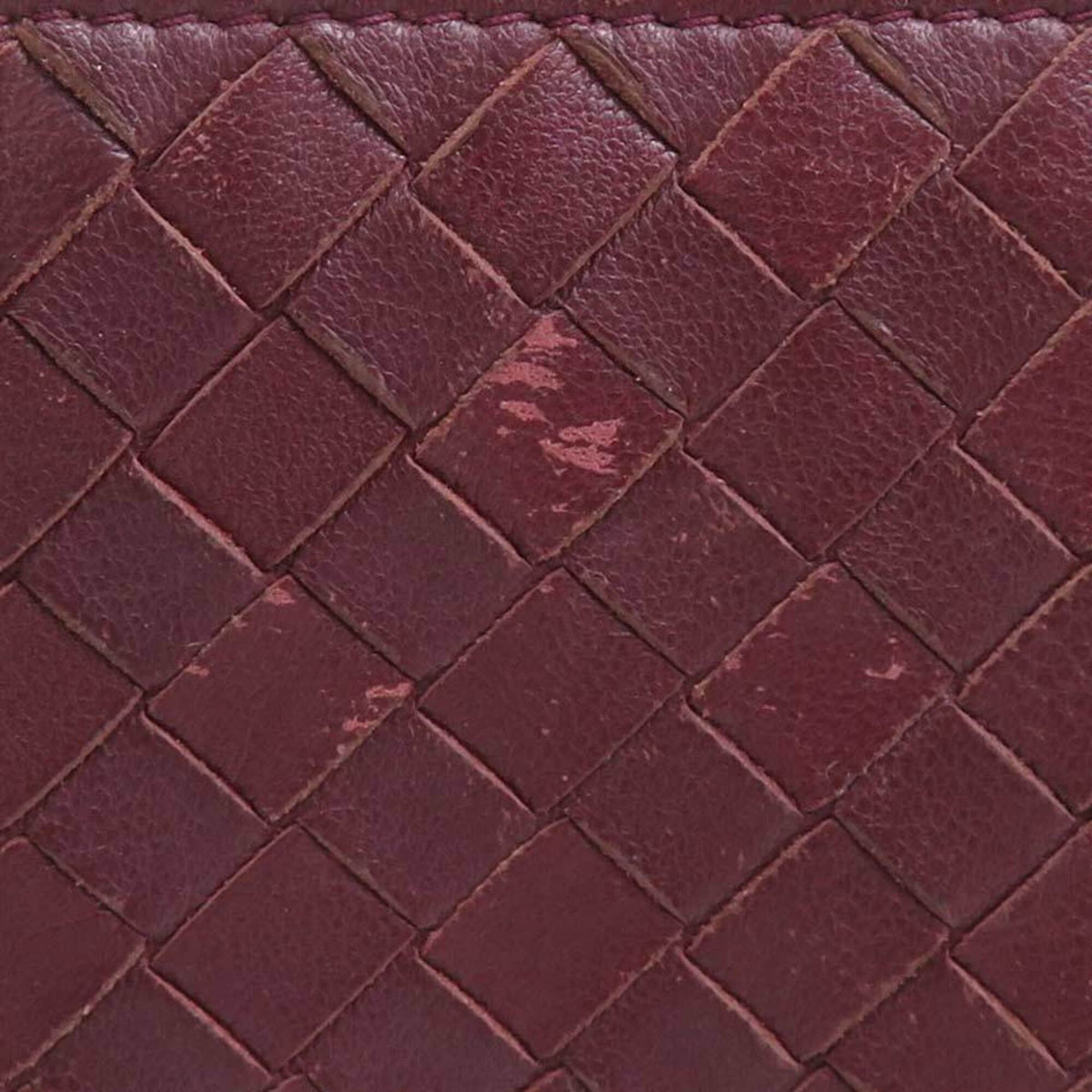 Bottega Veneta Burgundy Intrecciato Wallet (Bi-Fold) (Pre-Owned)