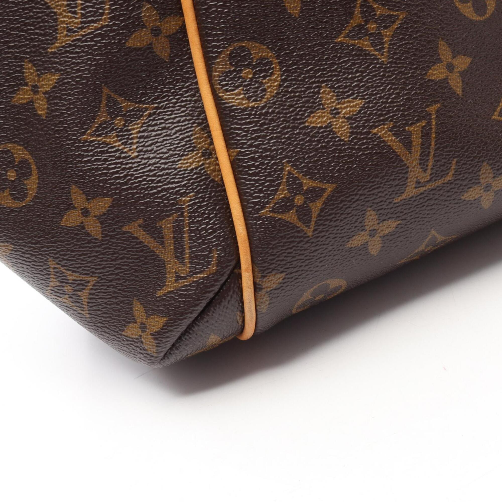 Louis Vuitton Brown Coated Canvas Leather Monogram Handbag Tote Bag (Pre-Owned)