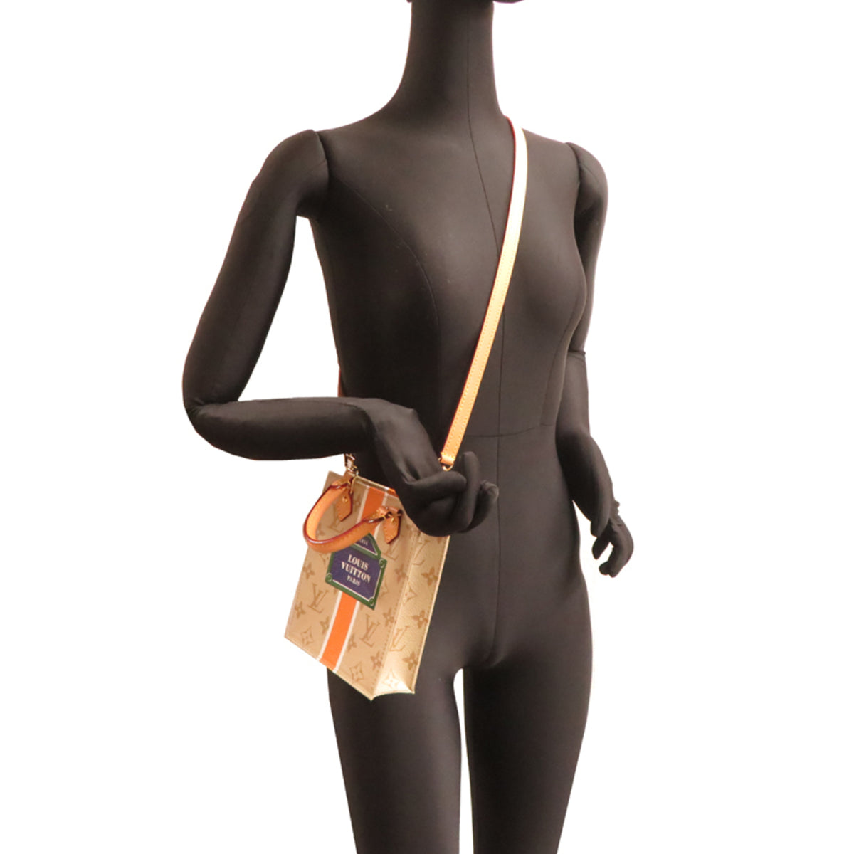 Louis Vuitton Beige Ochre Canvas Handbag (Pre-Owned)