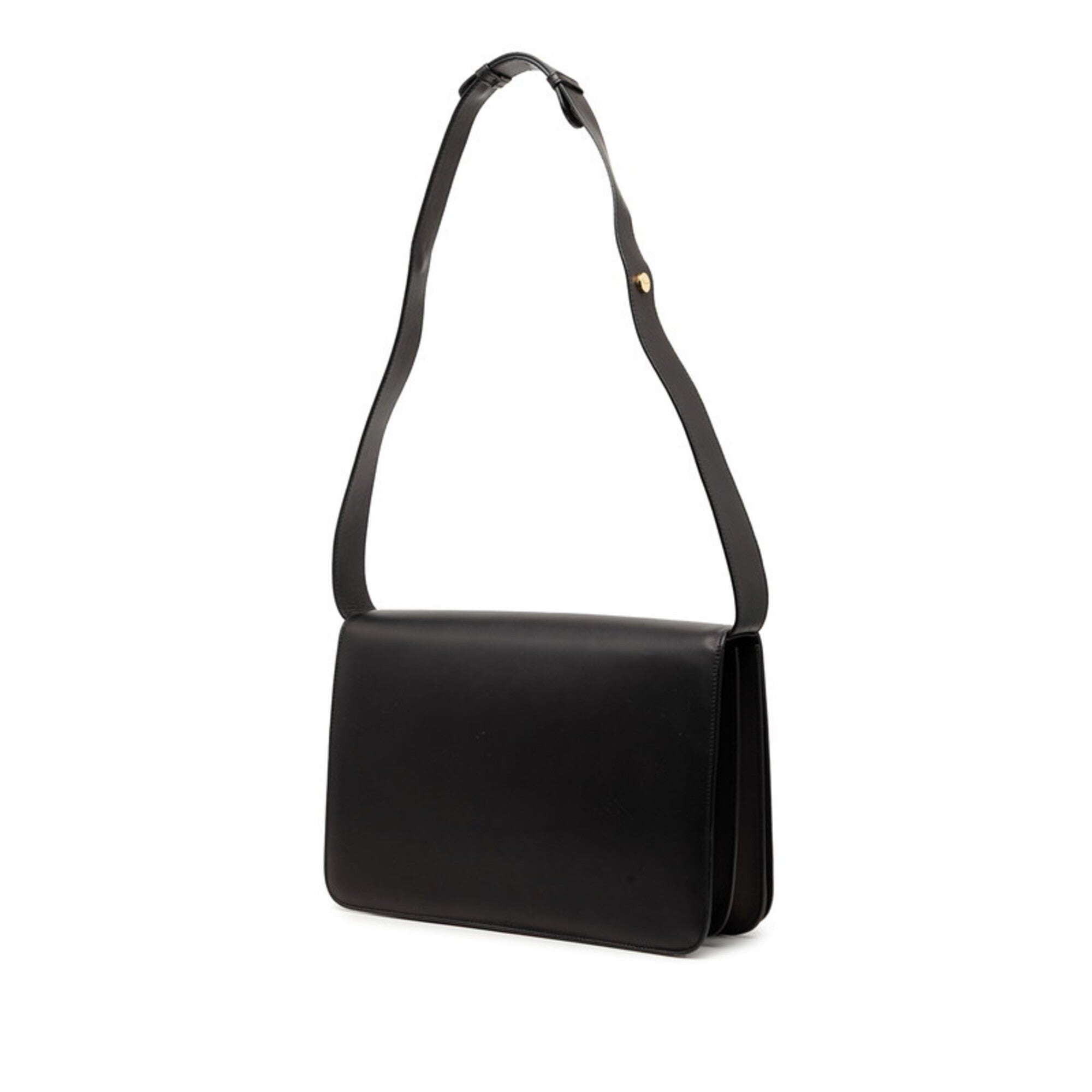 Salvatore Ferragamo Black Leather Shoulder Bag (Pre-Owned)