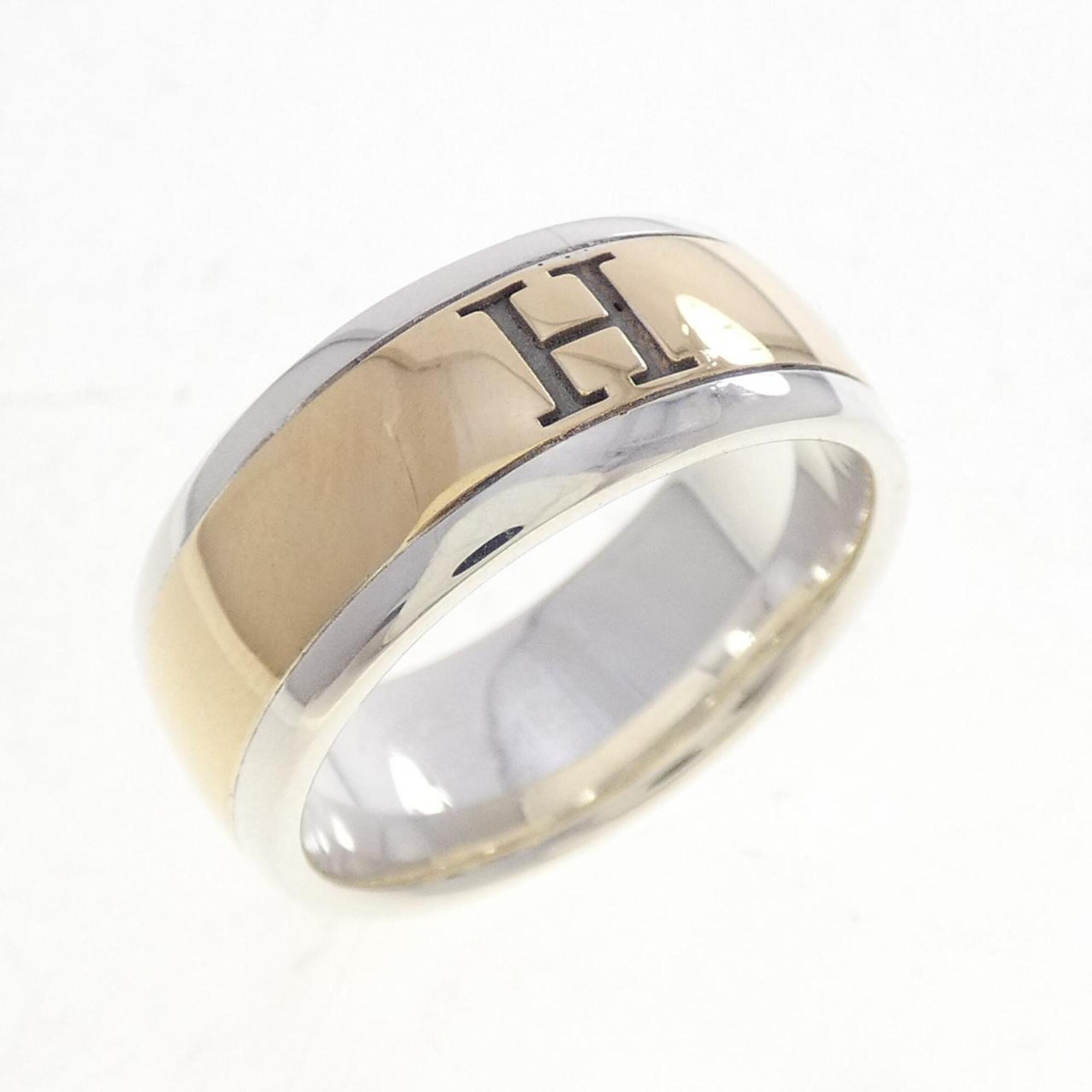 Hermes Yellow Gold (18K) Silver 925 Band Ring (Pre-Owned)