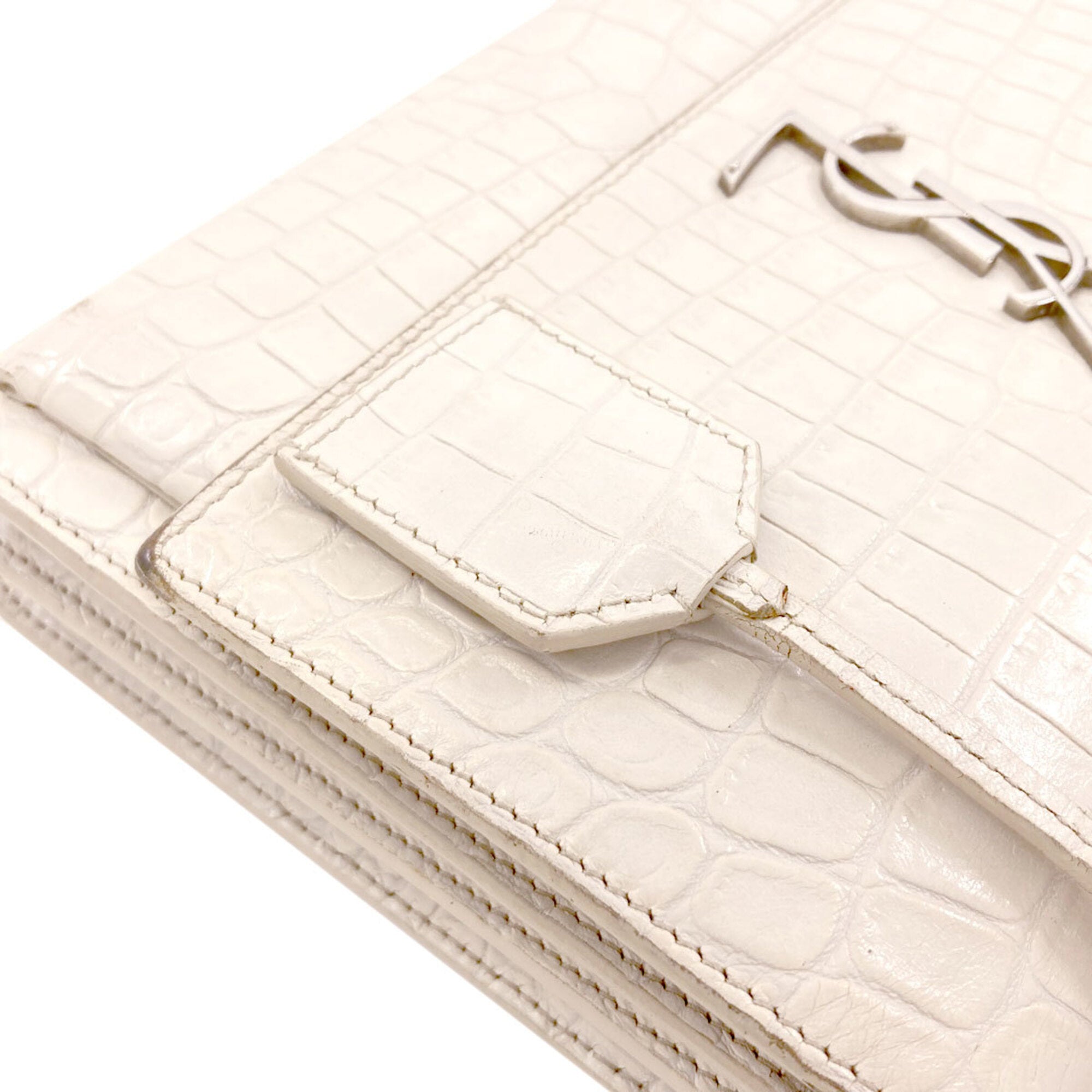 Saint Laurent White Leather Shoulder Bag (Pre-Owned)