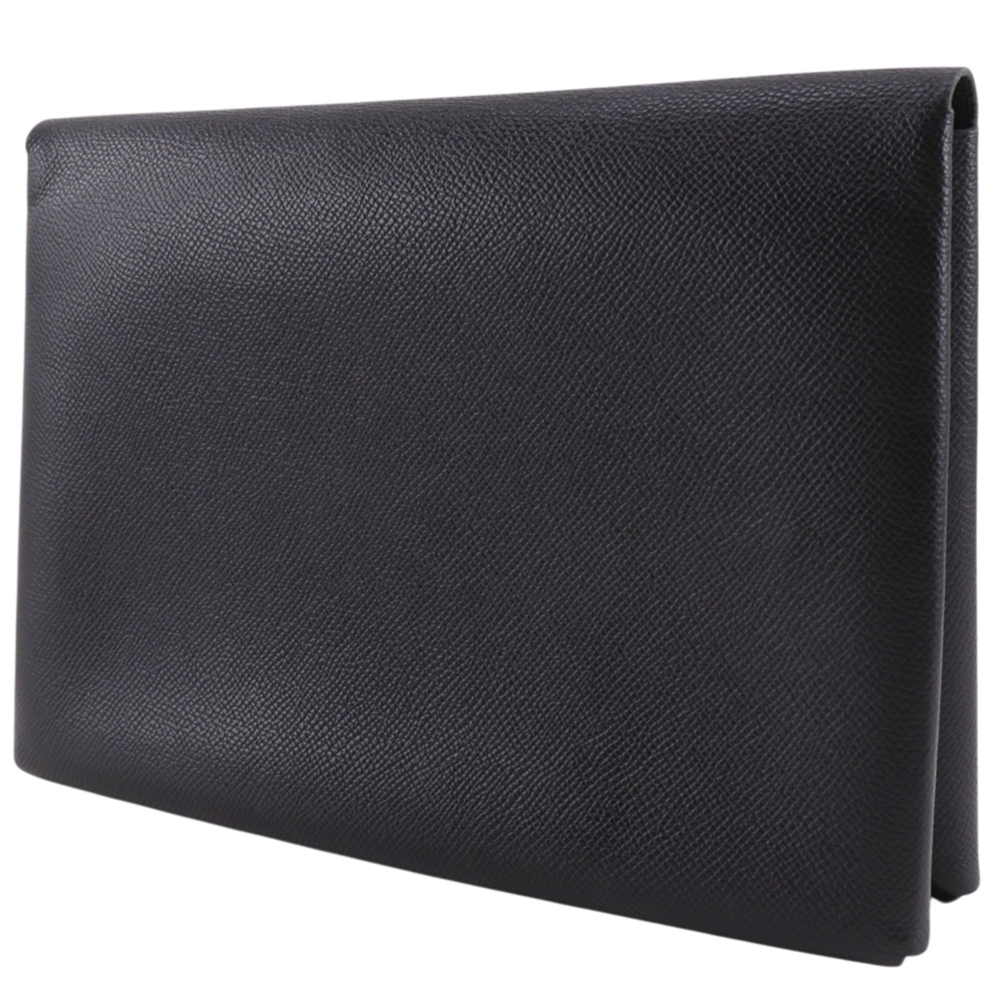 Hermes Black Green Epsom Leather Clutch Bag (Pre-Owned)