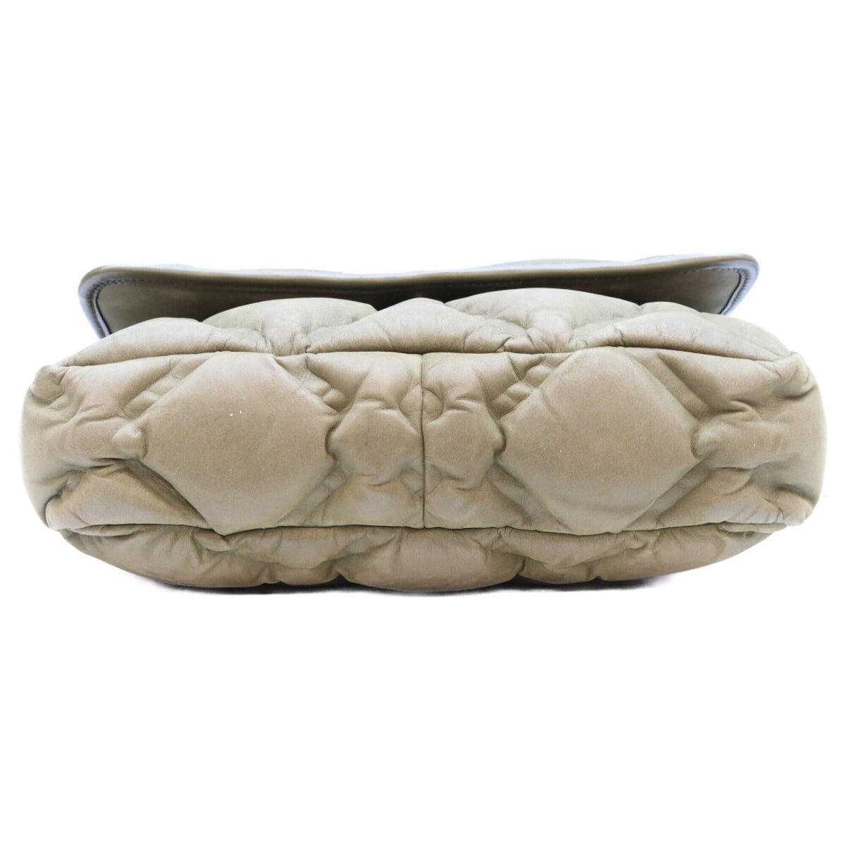 Chanel Khaki Leather Shoulder Bag (Pre-Owned)
