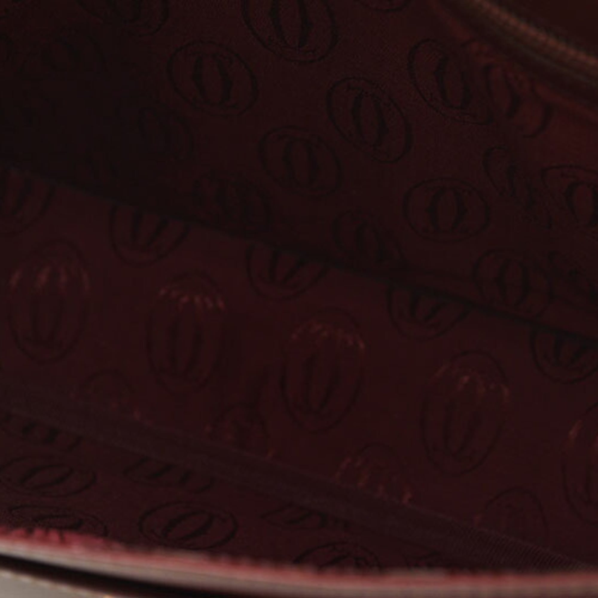 Cartier Bordeaux Leather Shoulder Bag (Pre-Owned)