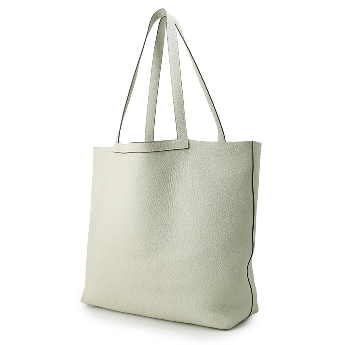 Hermes Light Gray Light Green Taurillon Clemence Leather Handbag Tote Bag (Pre-Owned)