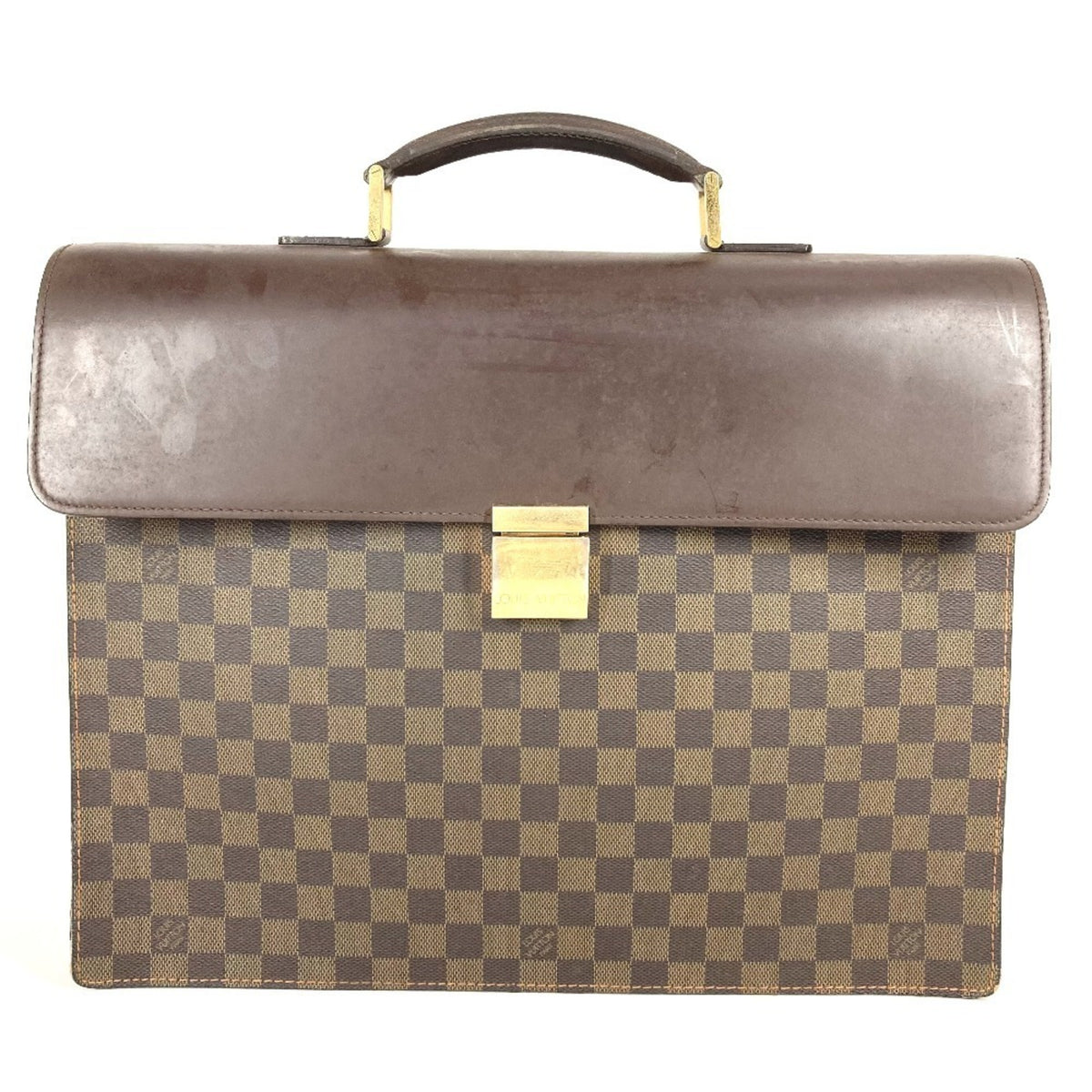 Louis Vuitton Brown Damier Canvas Ebene Damier Canvas Briefcase Handbag (Pre-Owned)