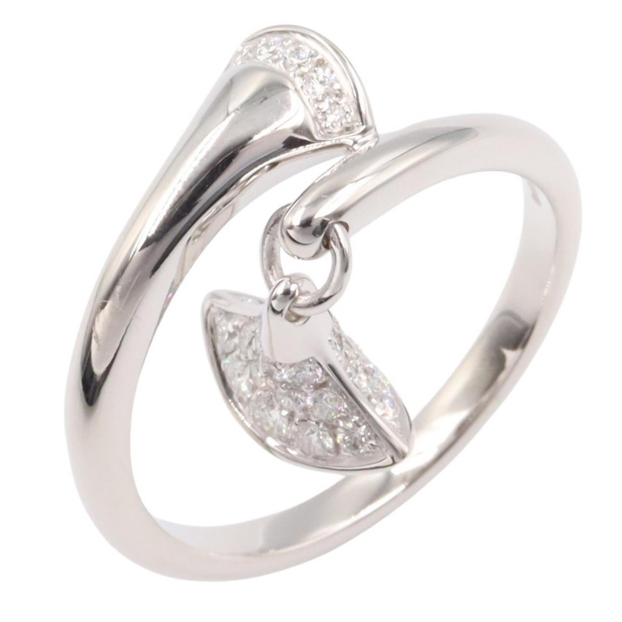 Bvlgari Silver Clear White Gold (18K) Band Ring (Pre-Owned)