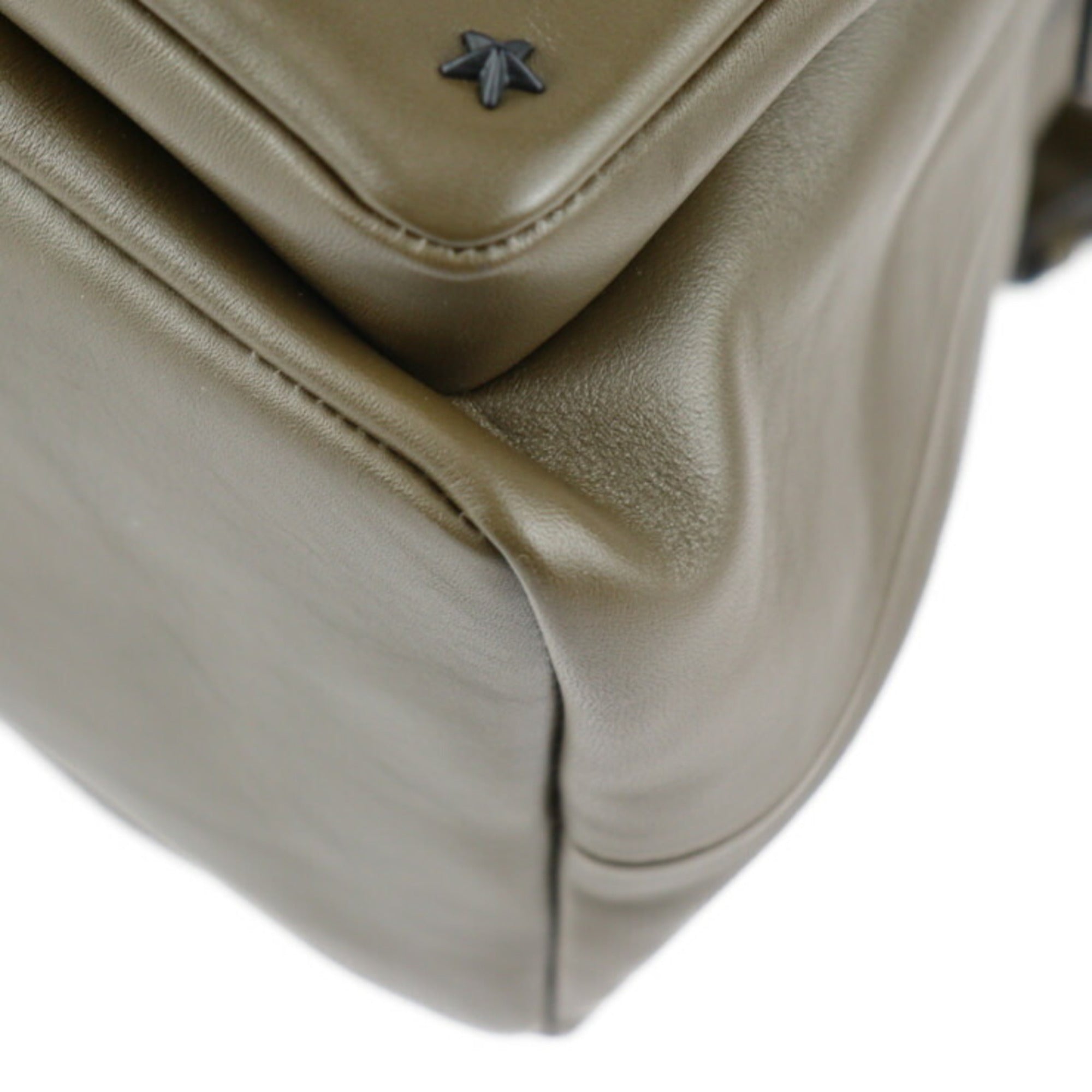 Jimmy Choo Olive Leather Backpack (Pre-Owned)