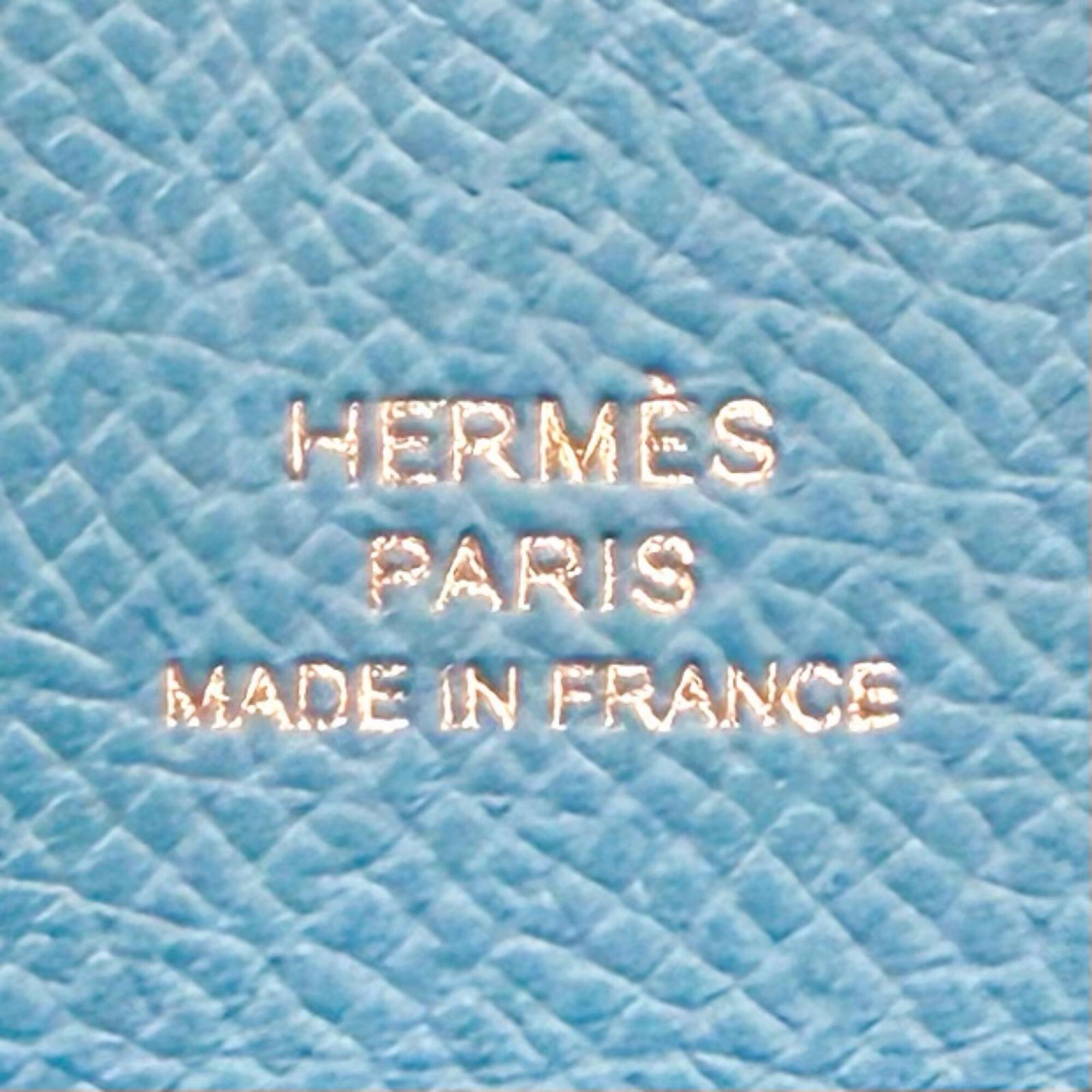 Hermes Celeste Epsom Leather Wallet (Bi-Fold) (Pre-Owned)