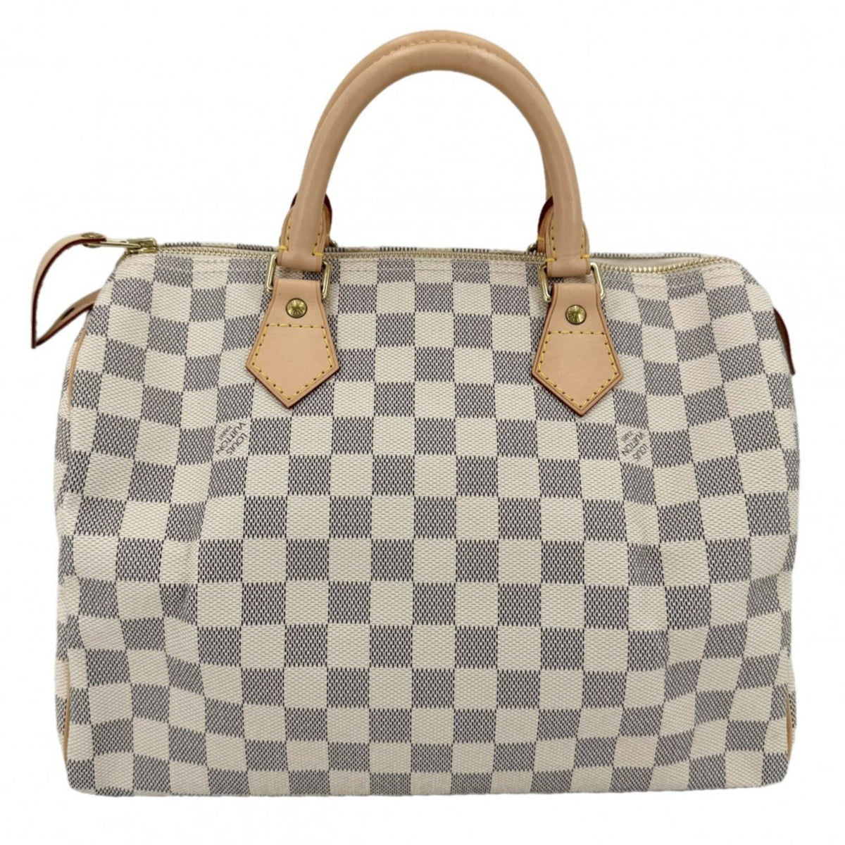 Louis Vuitton Gray White Damier Azur Boston Bag Handbag (Pre-Owned)