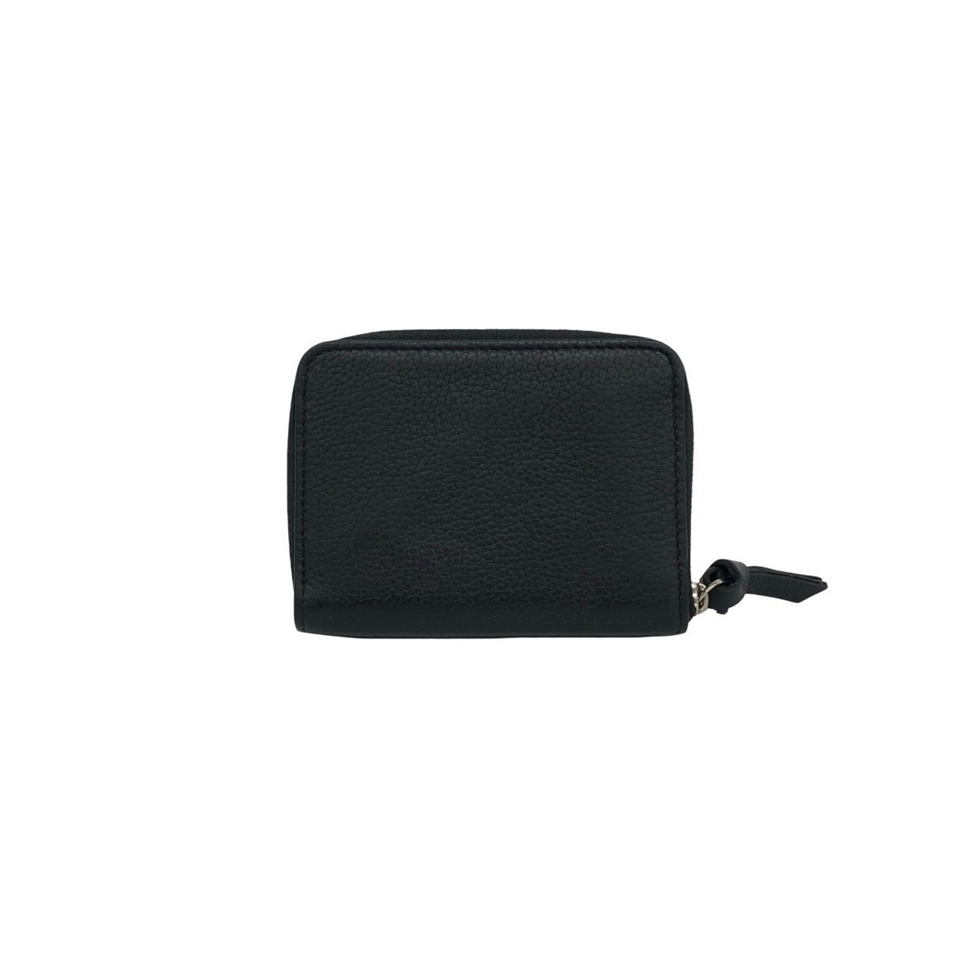 Louis Vuitton Black Leather Coin Purse/Coin Case (Pre-Owned)