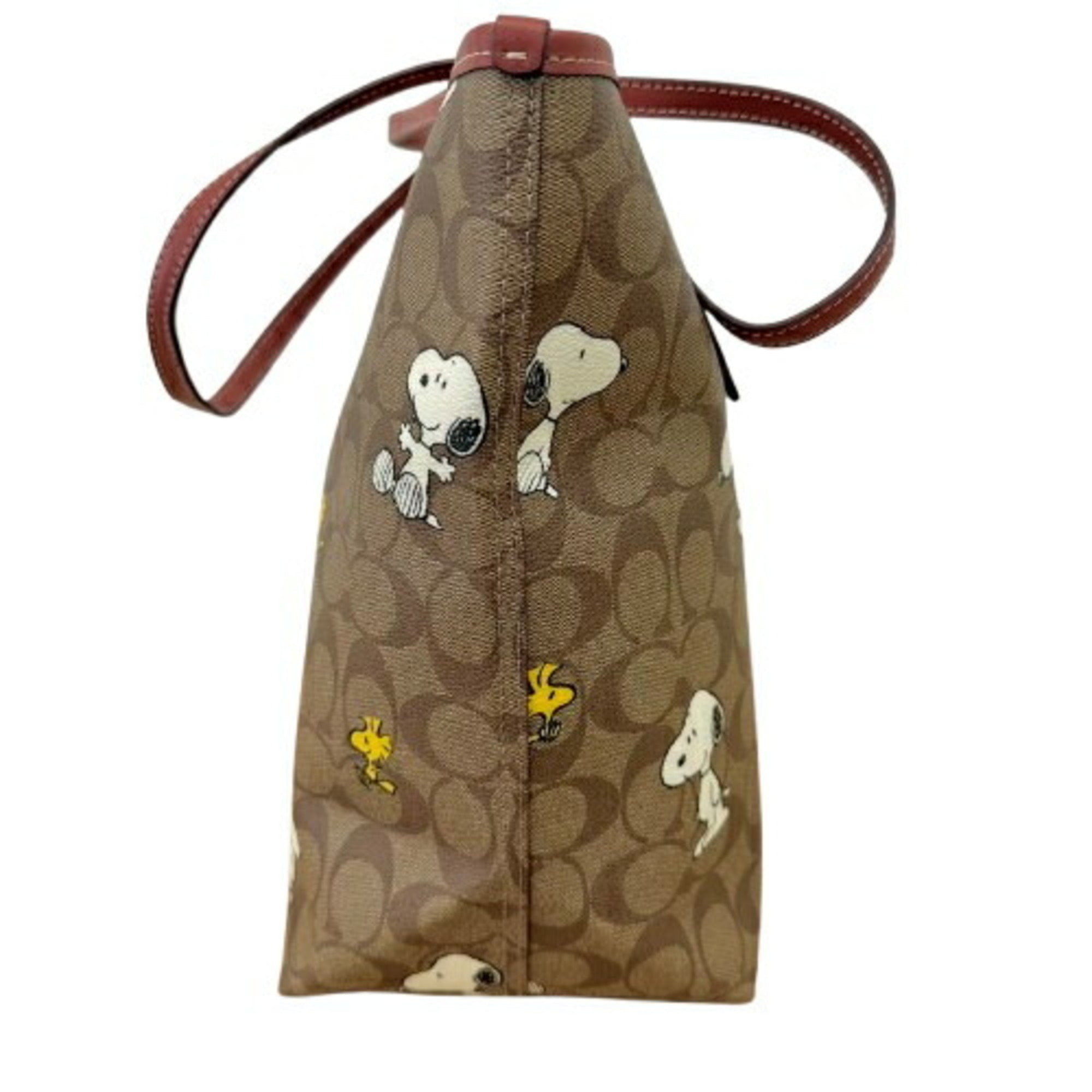 Coach Signature Beige Leather Tote Bag (Pre-Owned)