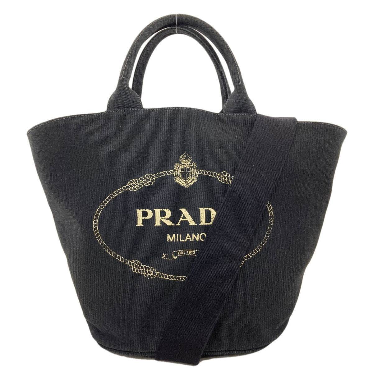 Prada Black Canvas Tote Bag (Pre-Owned)