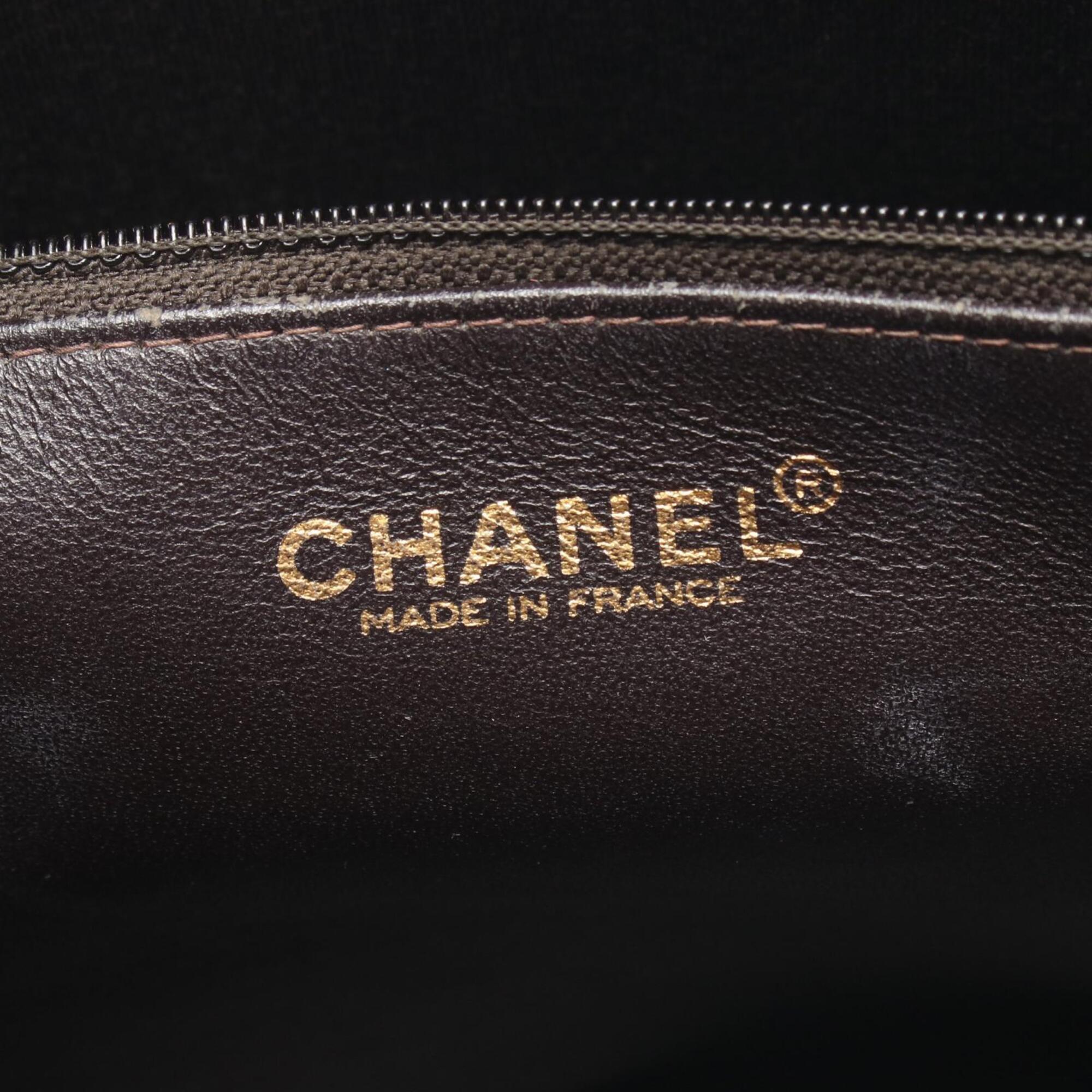 Chanel Matelasse Brown Leather Handbag Tote Bag (Pre-Owned)