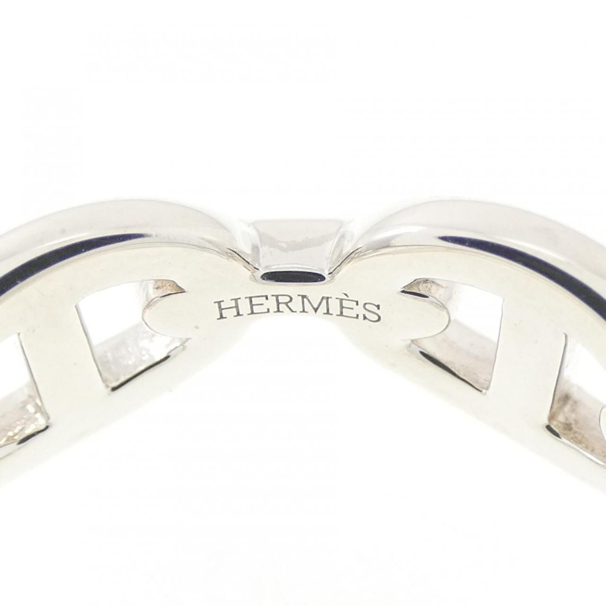 Hermes Silver 925 Band Ring (Pre-Owned)