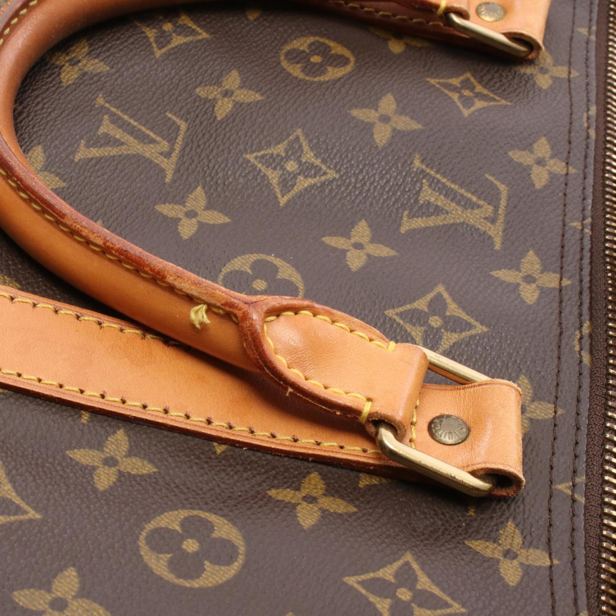 Louis Vuitton Brown Coated Canvas Leather Boston Bag Handbag (Pre-Owned)