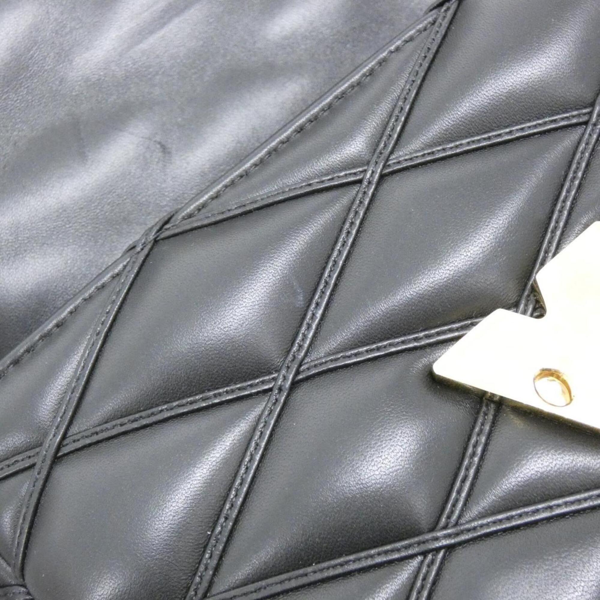 Louis Vuitton Black Leather Shoulder Bag (Pre-Owned)