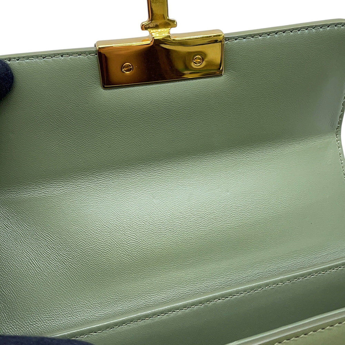 Christian Dior Green Leather Handbag Shoulder Bag (Pre-Owned)