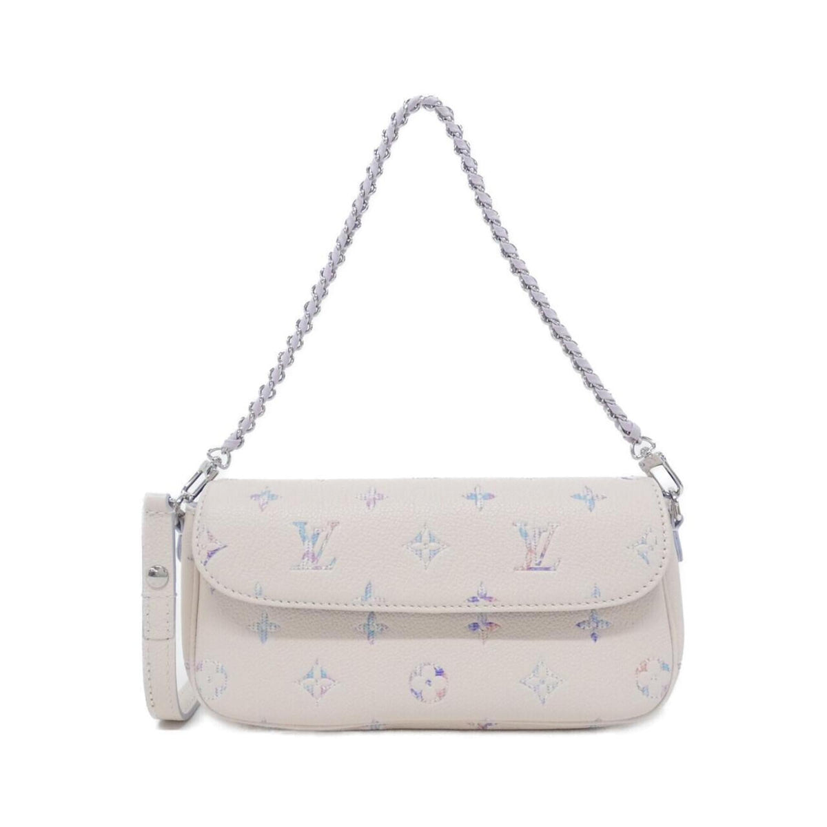 Louis Vuitton Silver Leather Shoulder Bag (Pre-Owned)