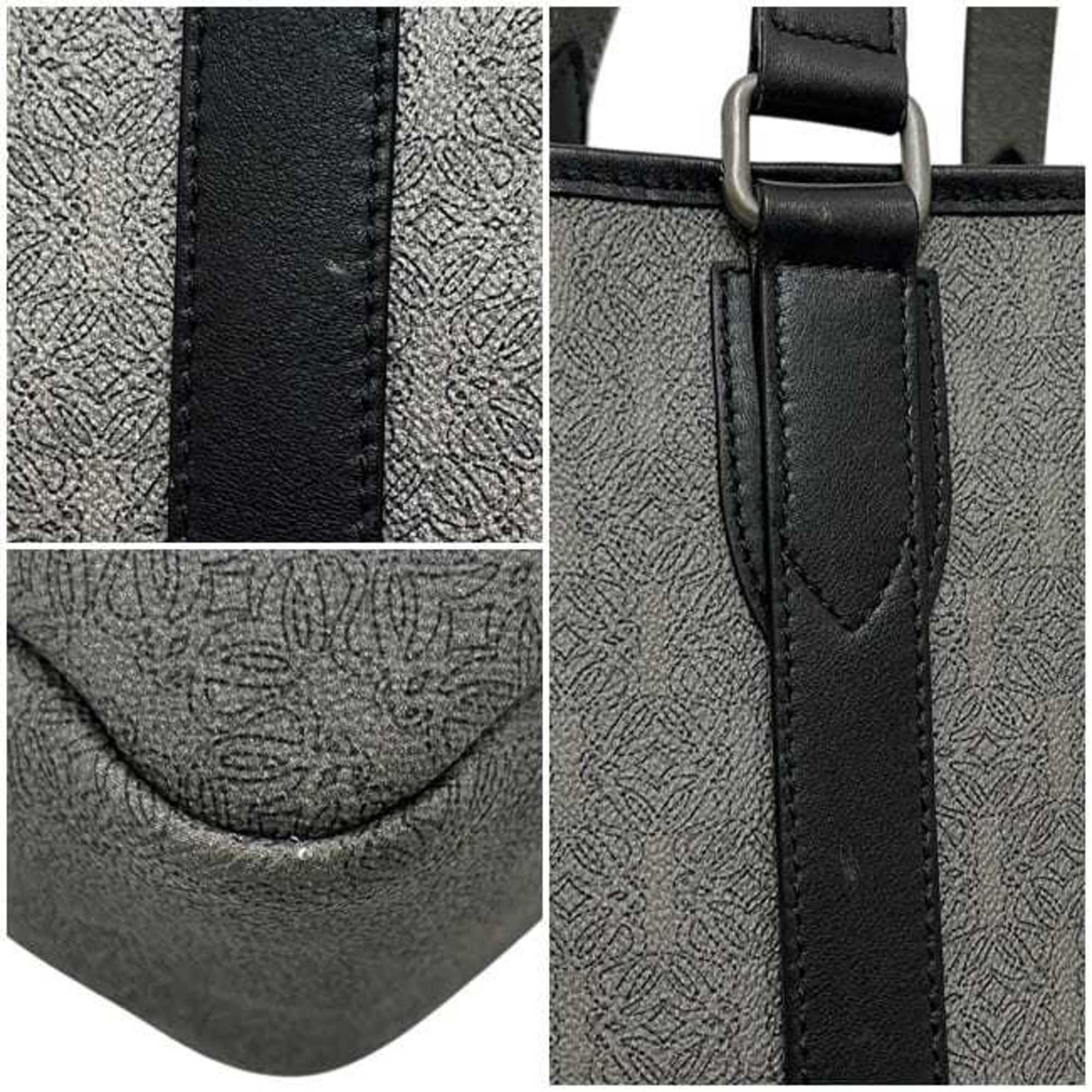 Loewe Gray Pvc Leather Tote Bag (Pre-Owned)