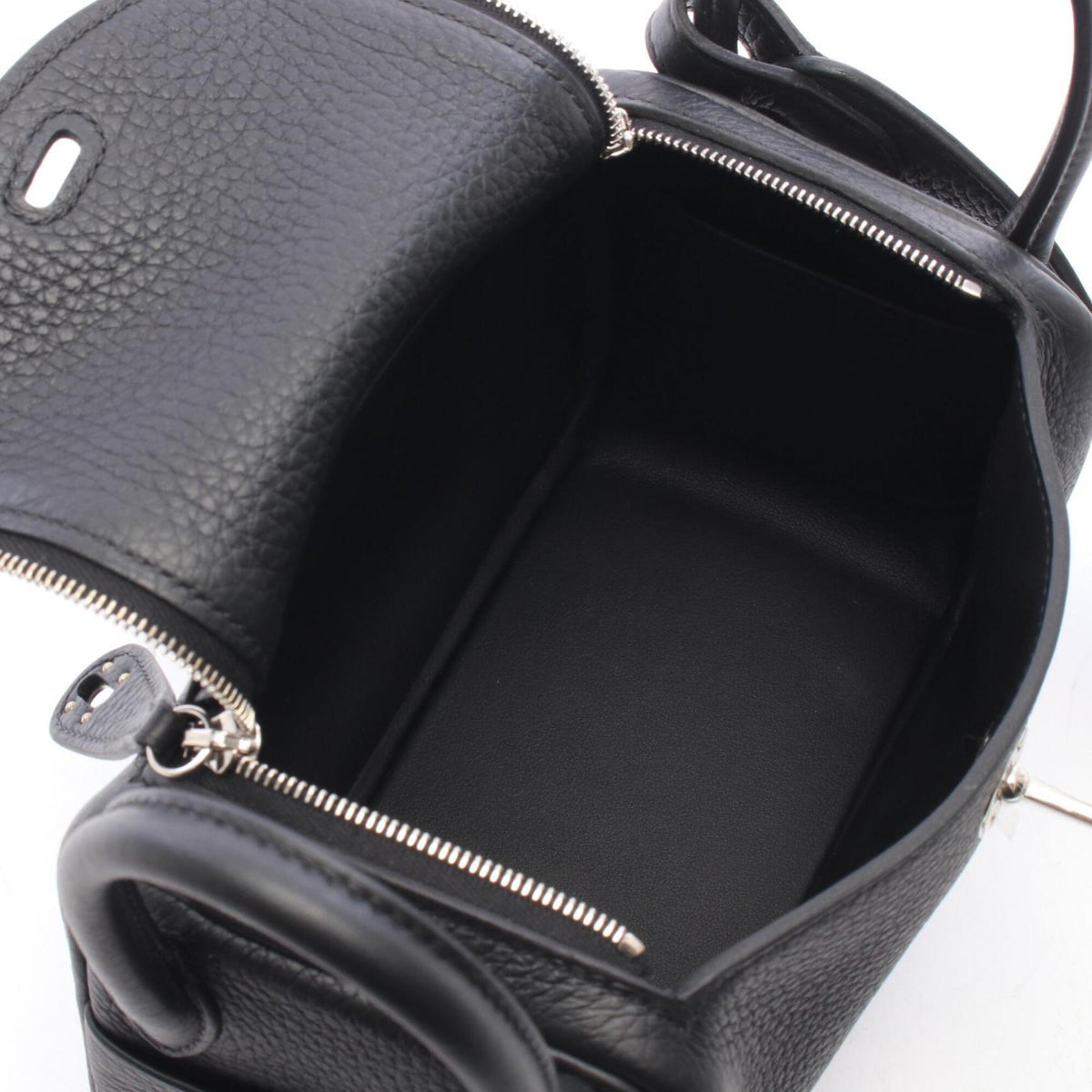 Hermes Black Taurillon Clemence Leather Handbag Shoulder Bag (Pre-Owned)