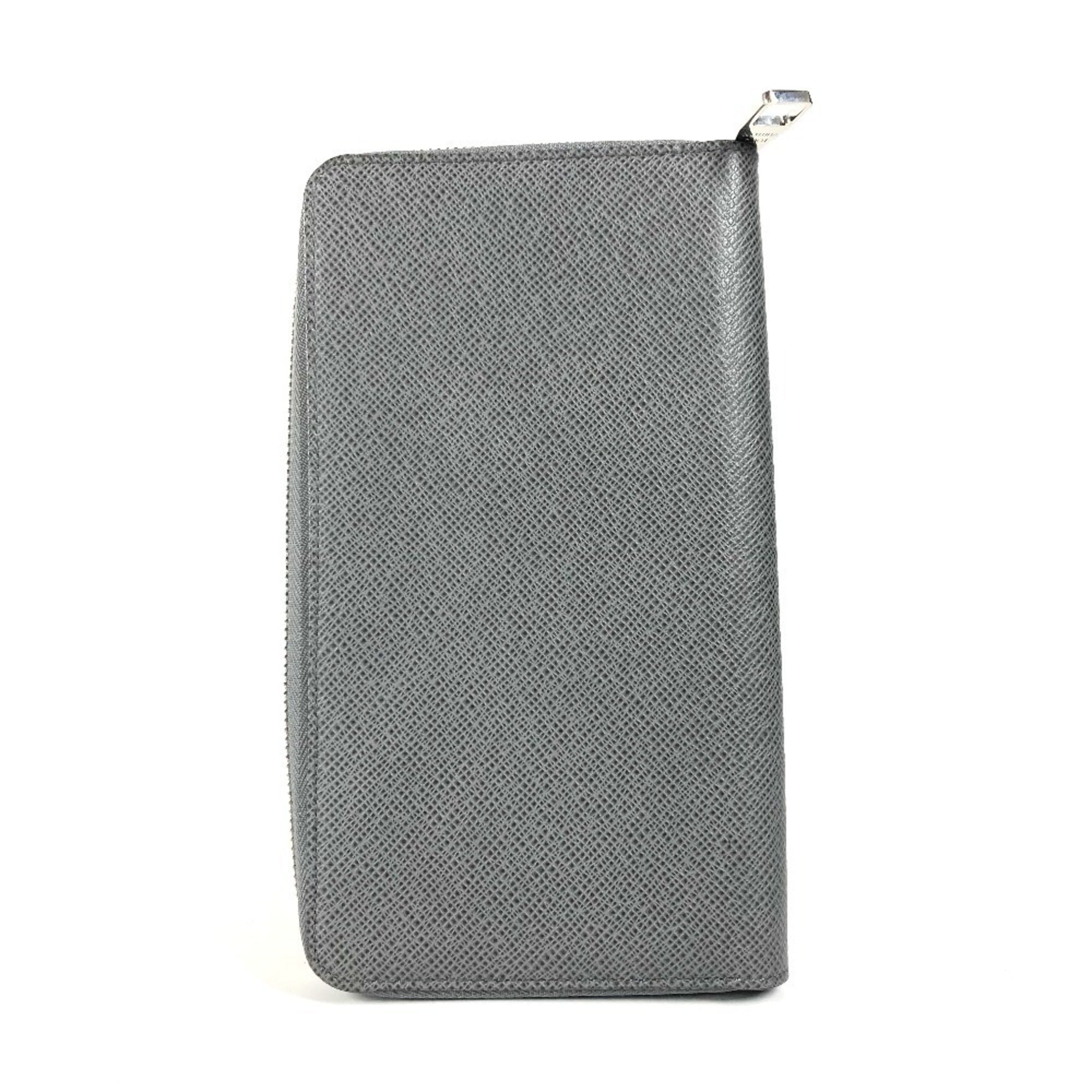 Louis Vuitton Glacier Gray Taiga Leather Long Wallet (Bi-Fold) (Pre-Owned)