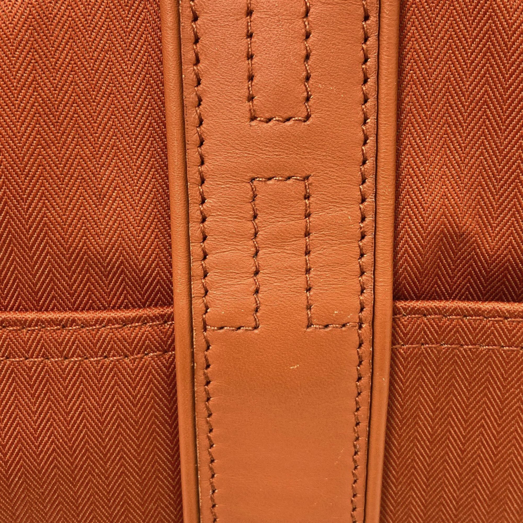 Hermes Acapulco Orange Cotton Polyester Handbag (Pre-Owned)