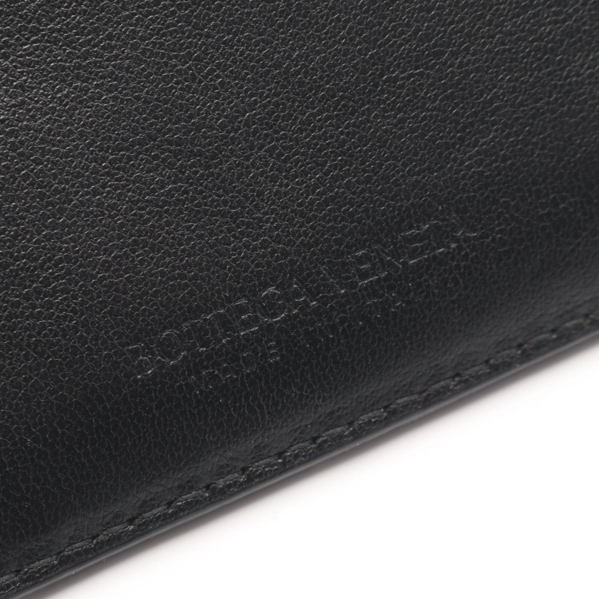 Bottega Veneta Black Leather Coin Purse/Coin Case (Pre-Owned)