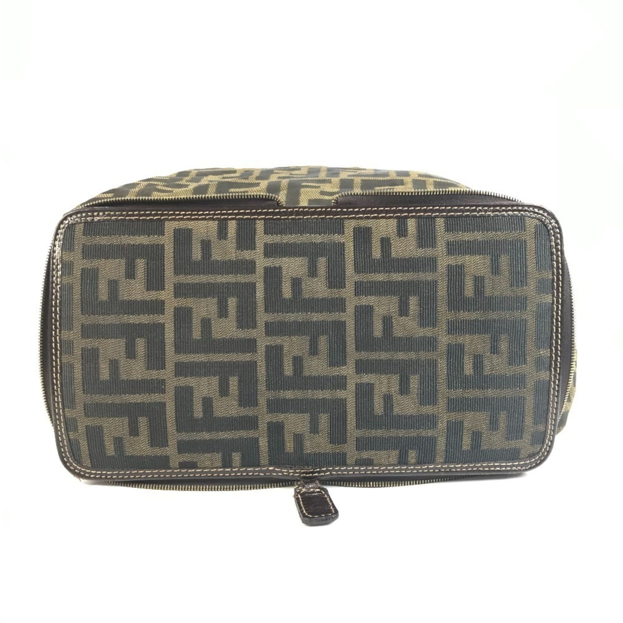 Fendi Zucca Brown Canvas Eco-Bag Handbag Tote Bag (Pre-Owned)