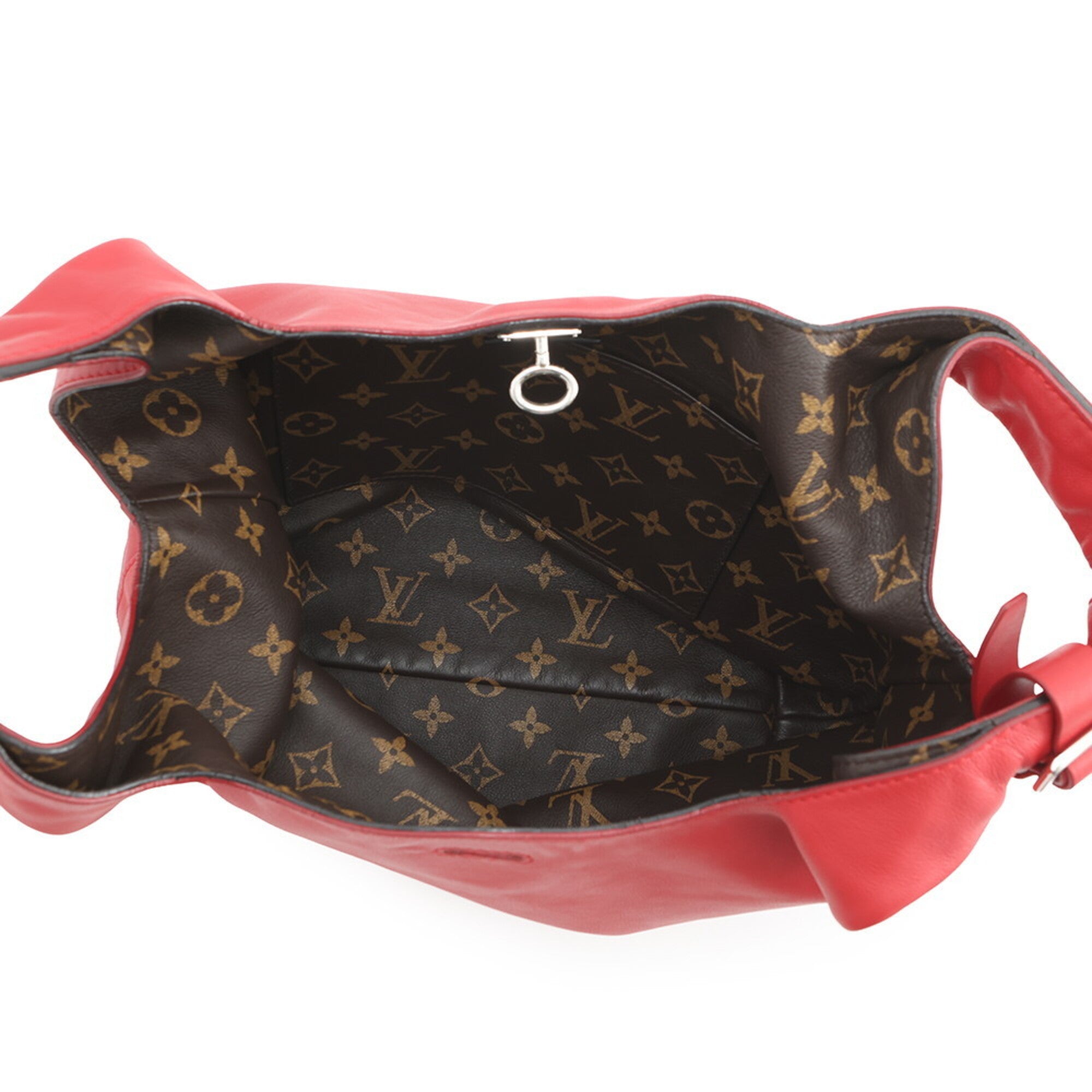 Louis Vuitton Monogram Red Color Monogram Leather Shoulder Bag Tote Bag (Pre-Owned)