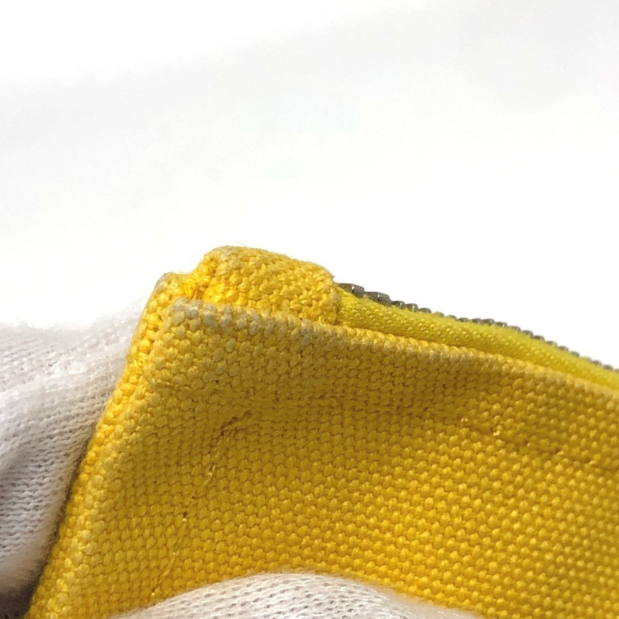 Hermes Yellow Canvas Pouch (Pre-Owned)