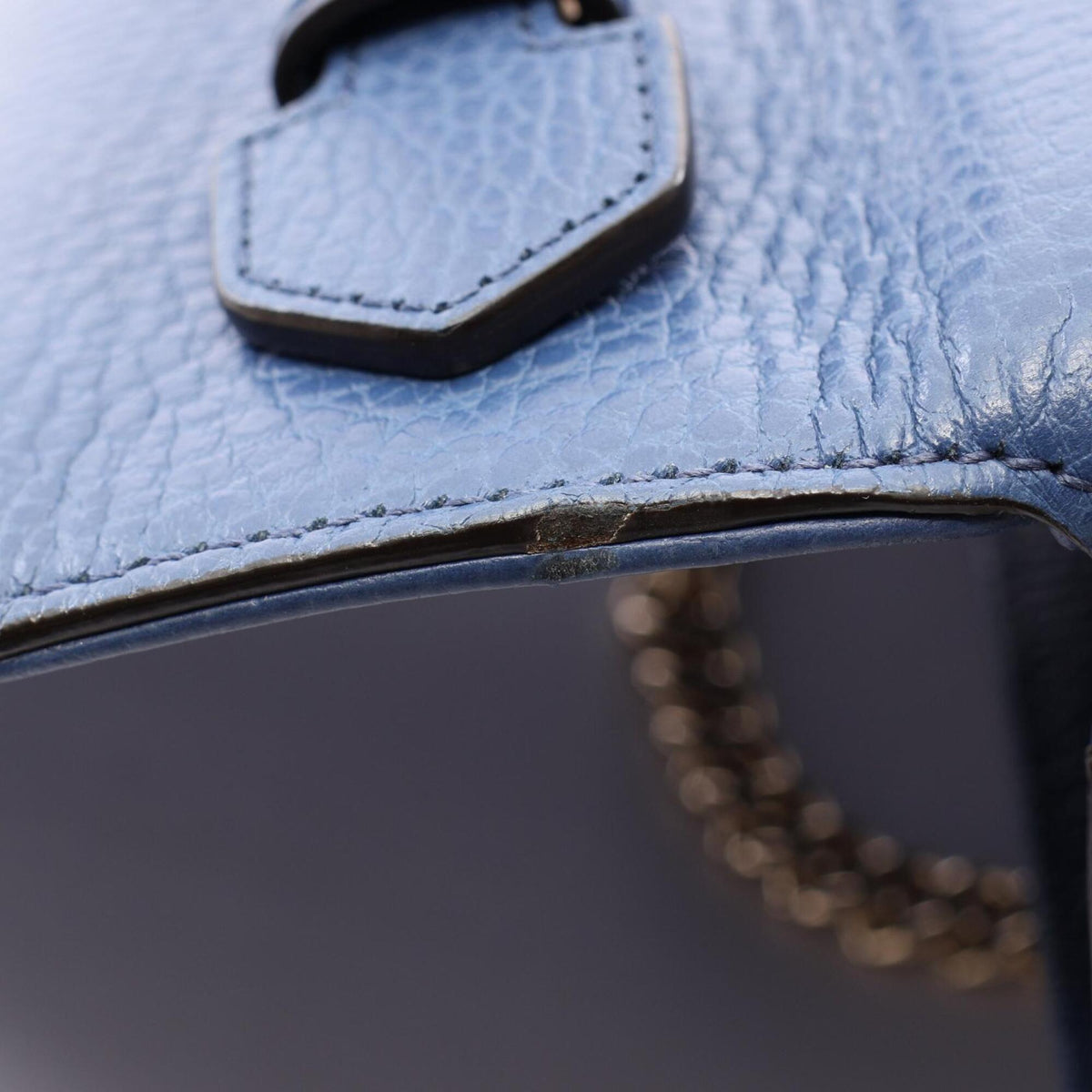 Gucci Blue Leather Handbag (Pre-Owned)