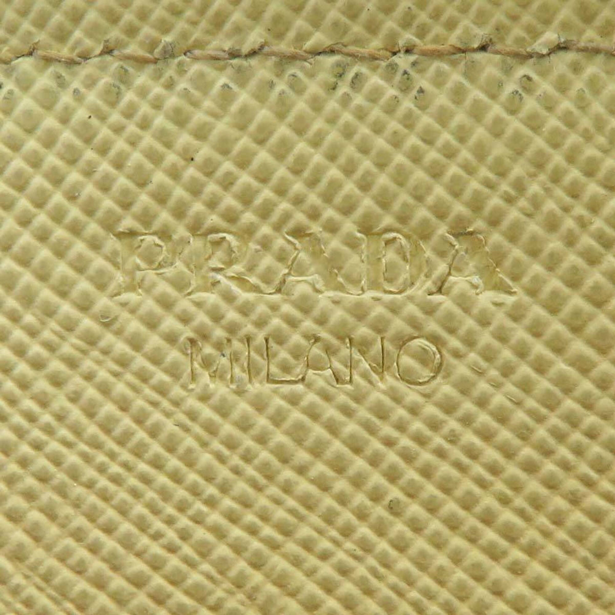 Prada Yellow Leather Long Wallet (Bi-Fold) (Pre-Owned)