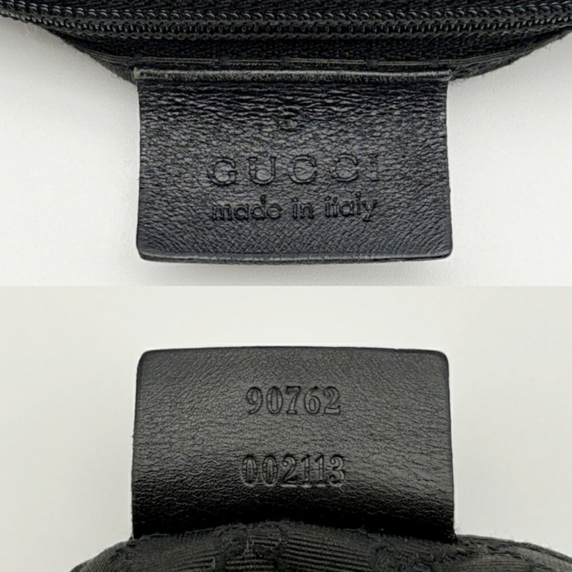Gucci Black Denim Leather Shoulder Bag (Pre-Owned)